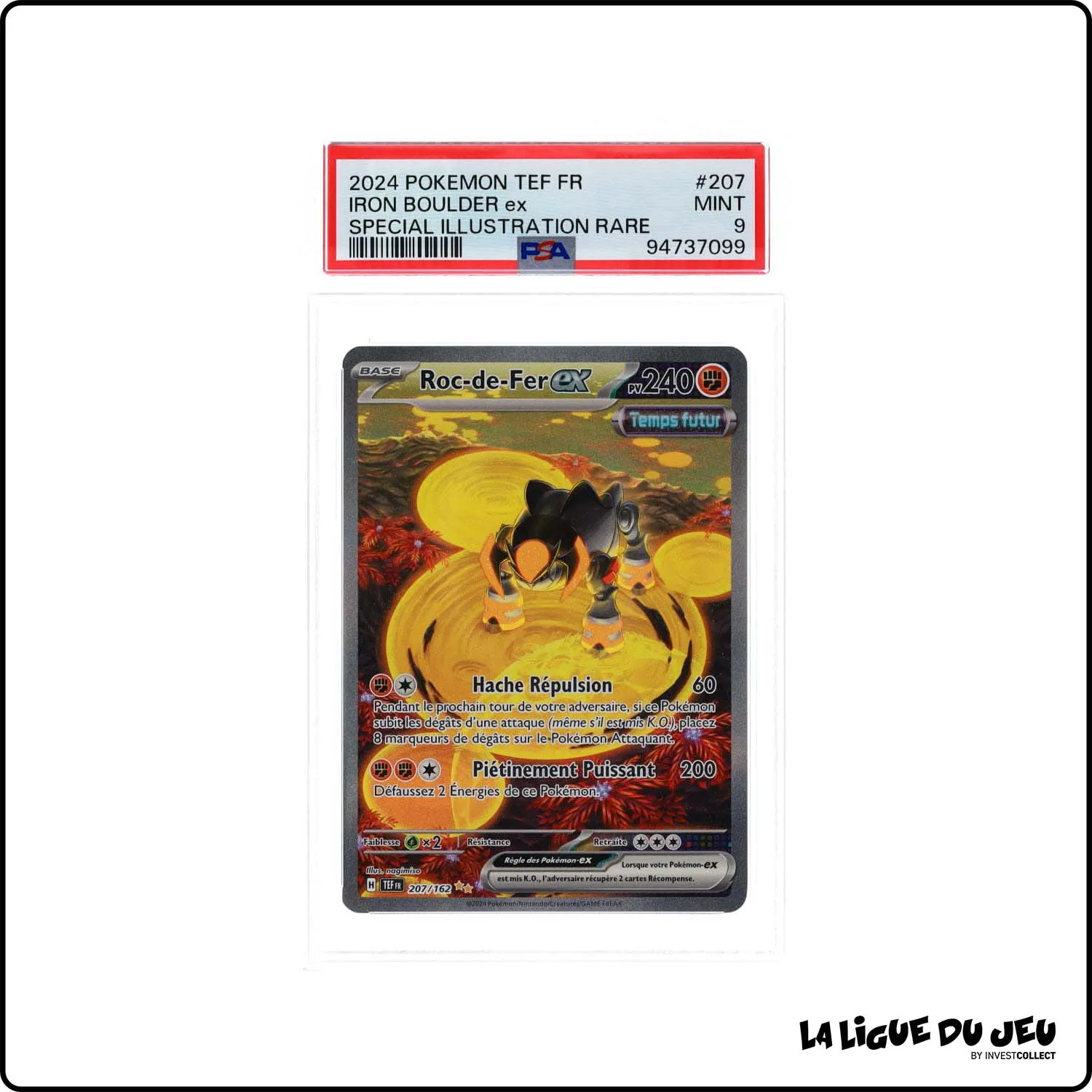 ISR - Pokemon - Forces Temporelles - Roc-de-Fer ex 207/162 - PSA 9 - Français