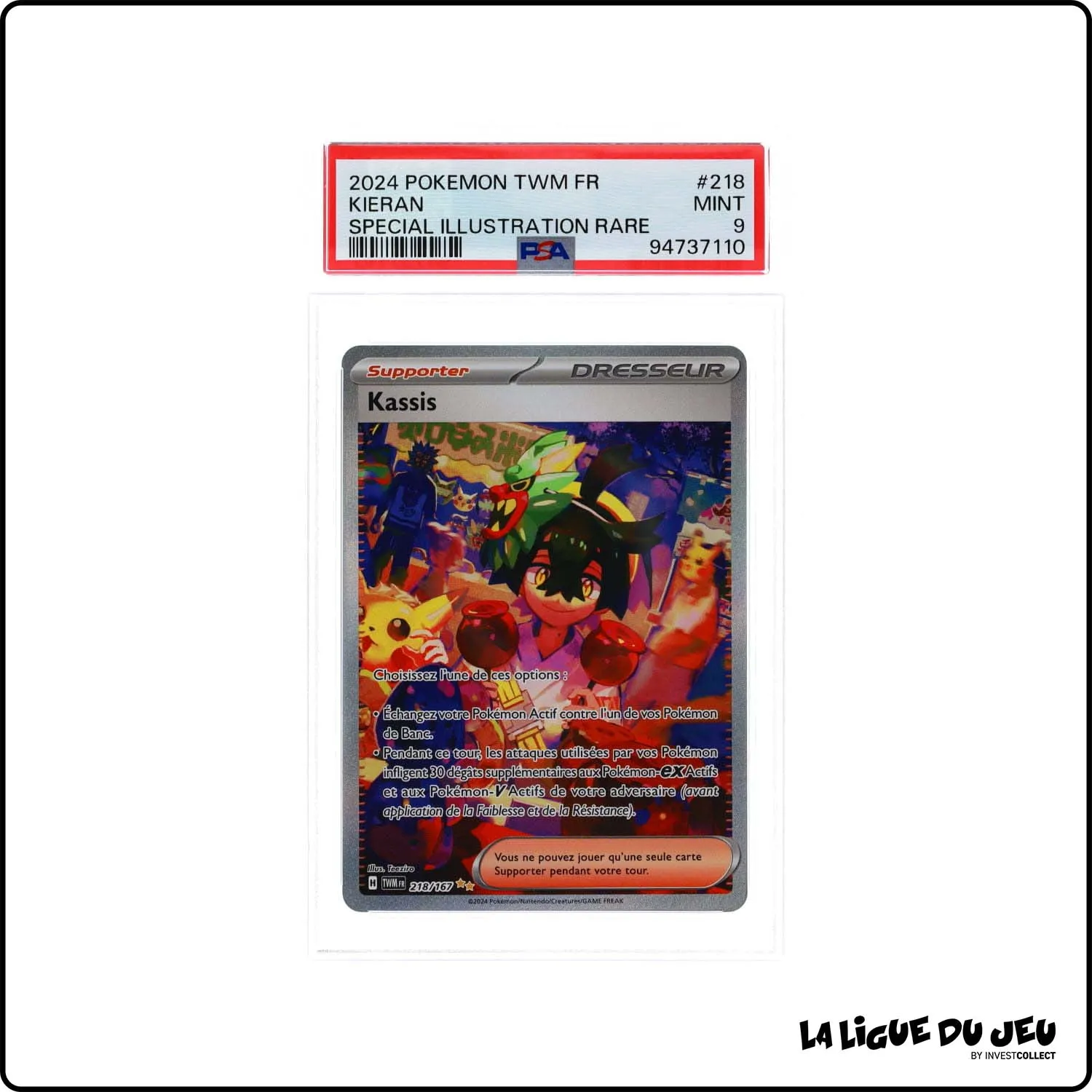 ISR - Pokemon - Mascarade Crépusculaire - Kassis 218/167 - PSA 9 - Français