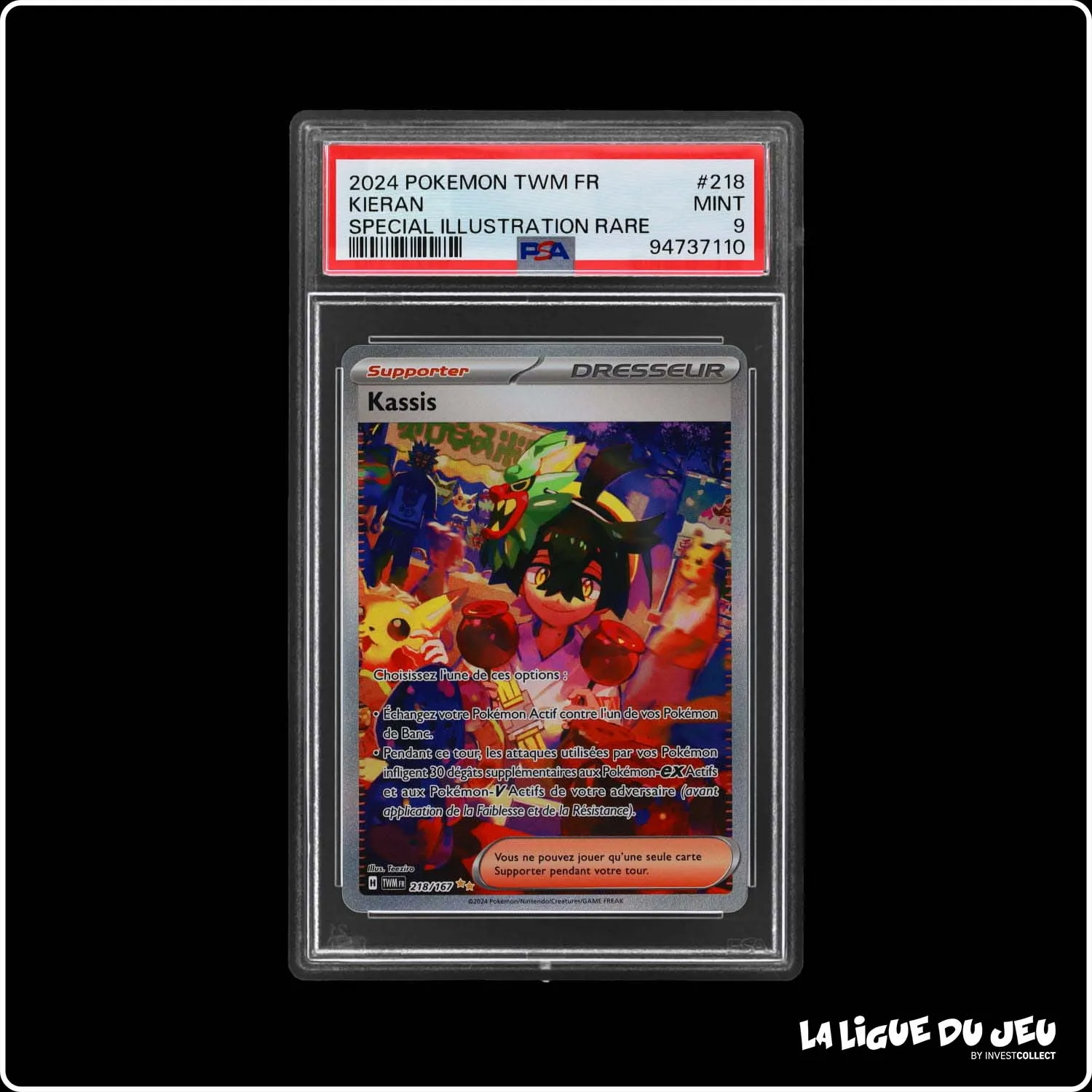 ISR - Pokemon - Mascarade Crépusculaire - Kassis 218/167 - PSA 9 - Français