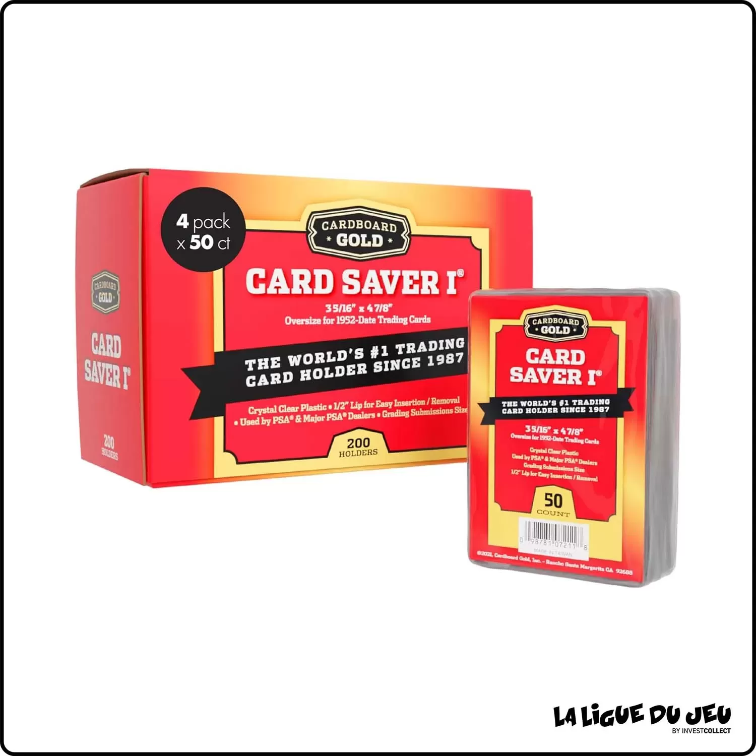 CardSaver - CardBord Gold - Protèges Cartes pour Gradation PSA BGS - Transparent - par 200