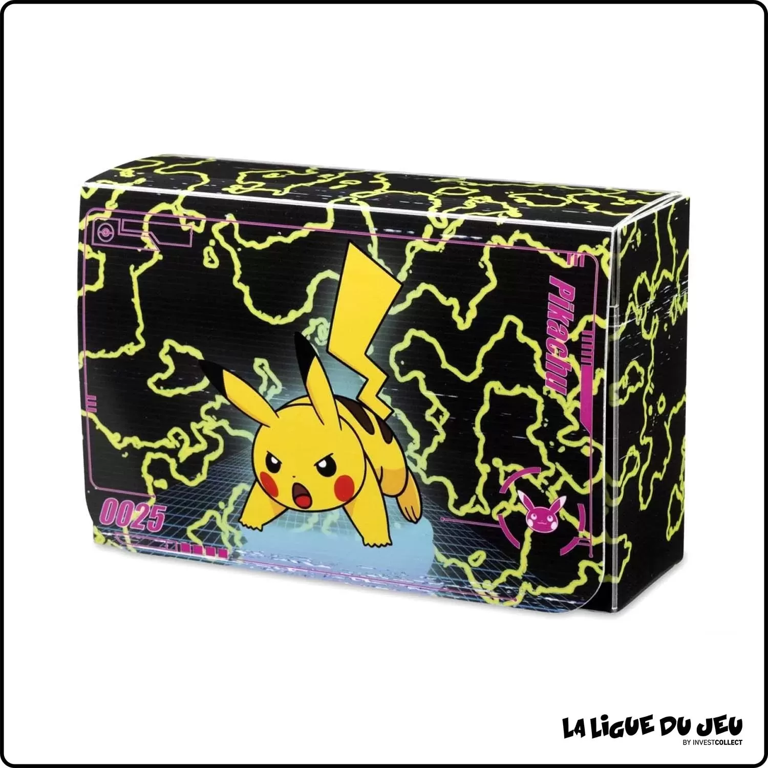 Deck Box - Pokemon Center - Double Deck Box - Pikachu Charge Néon - Scellé