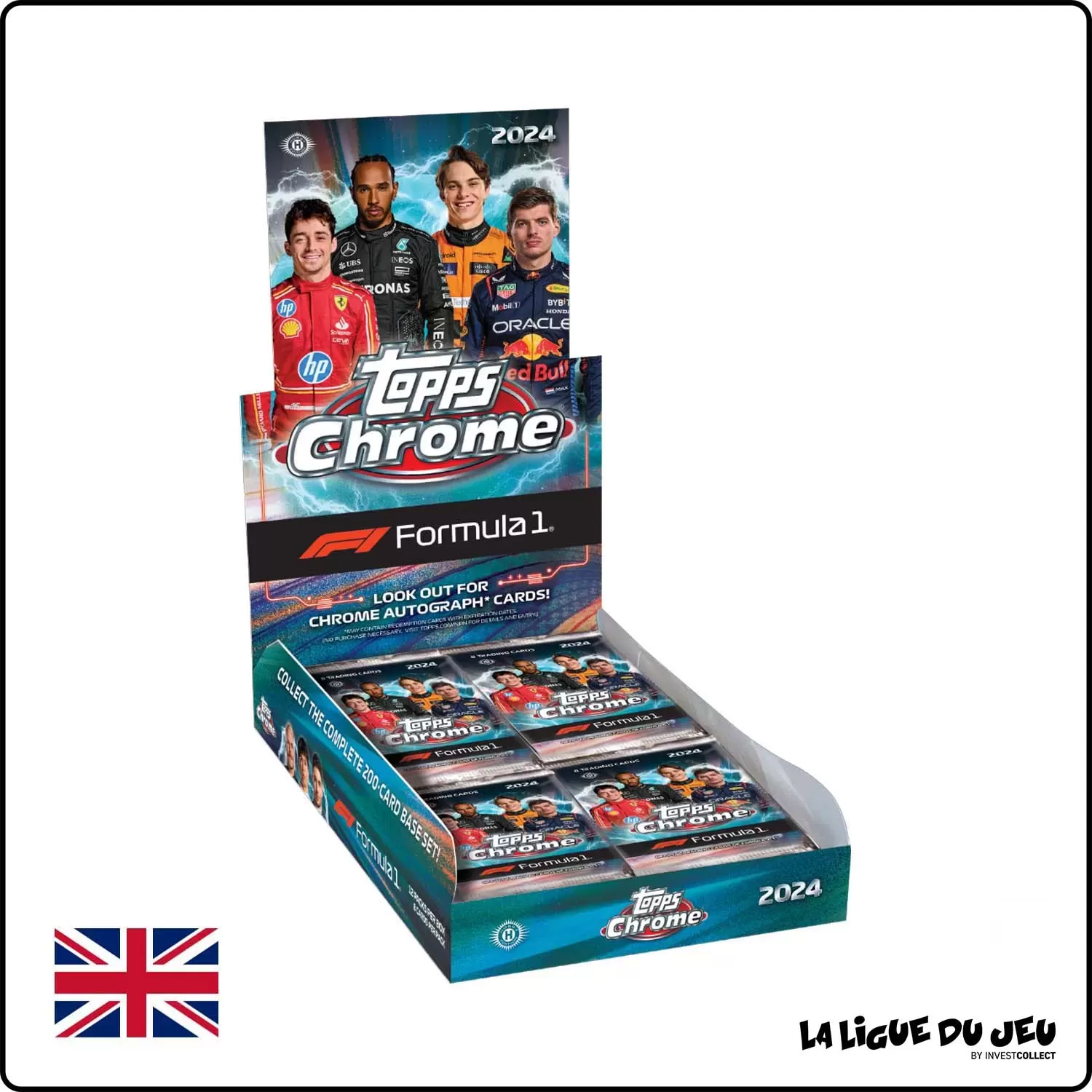 Display - Topps Chrome - Formula 1 2024 - Hobby Box - Scellé - Anglais