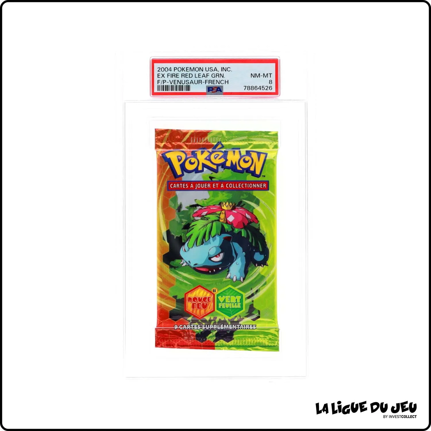 Booster - Pokemon - Rouge Feu Vert Feuille - Illustration Florizarre - PSA 8 - Français