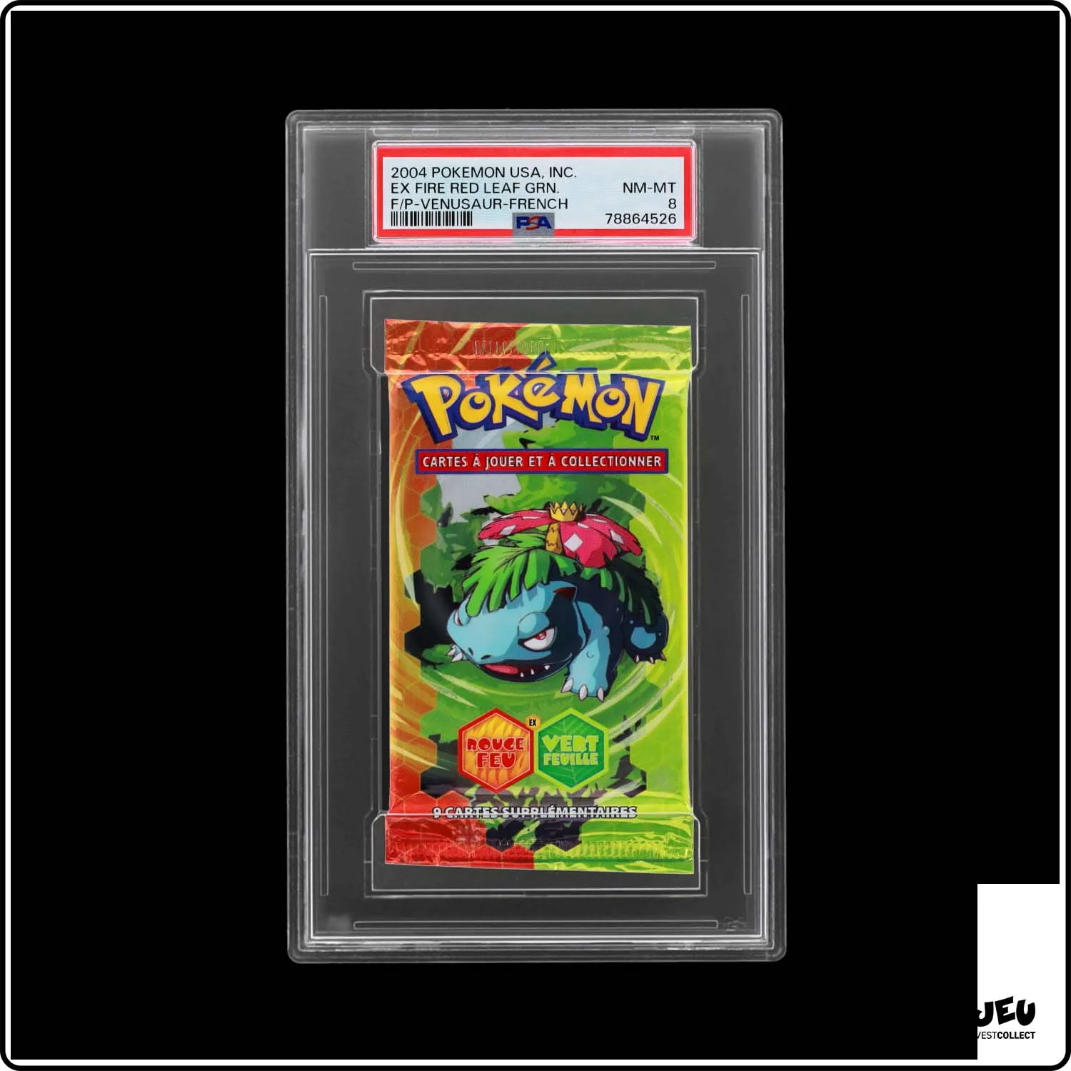 Booster - Pokemon - Rouge Feu Vert Feuille - Illustration Florizarre - PSA 8 - Français