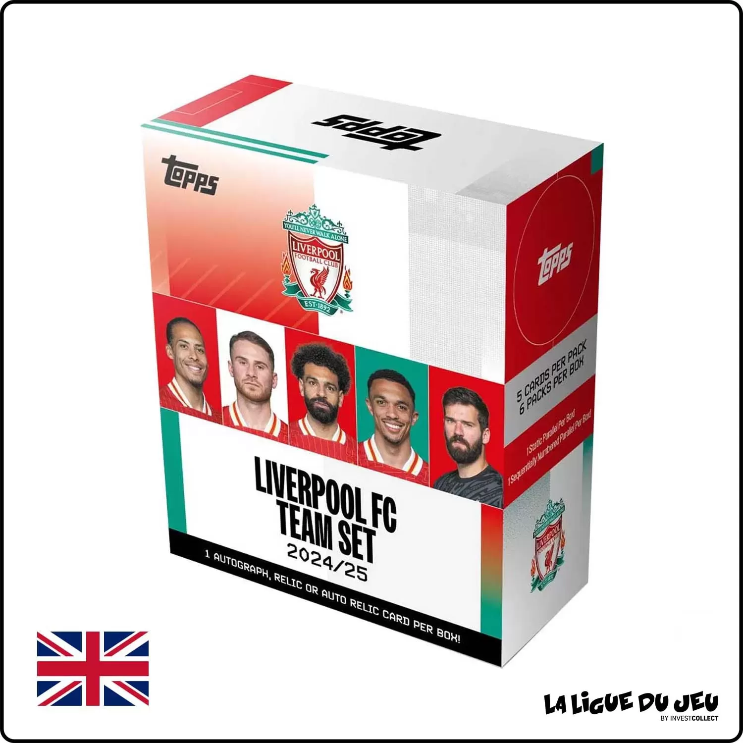 Display - Topps - Liverpool FC Official Team Set 2024/2025 - 6 Boosters - Scellé - Anglais Topps - 1