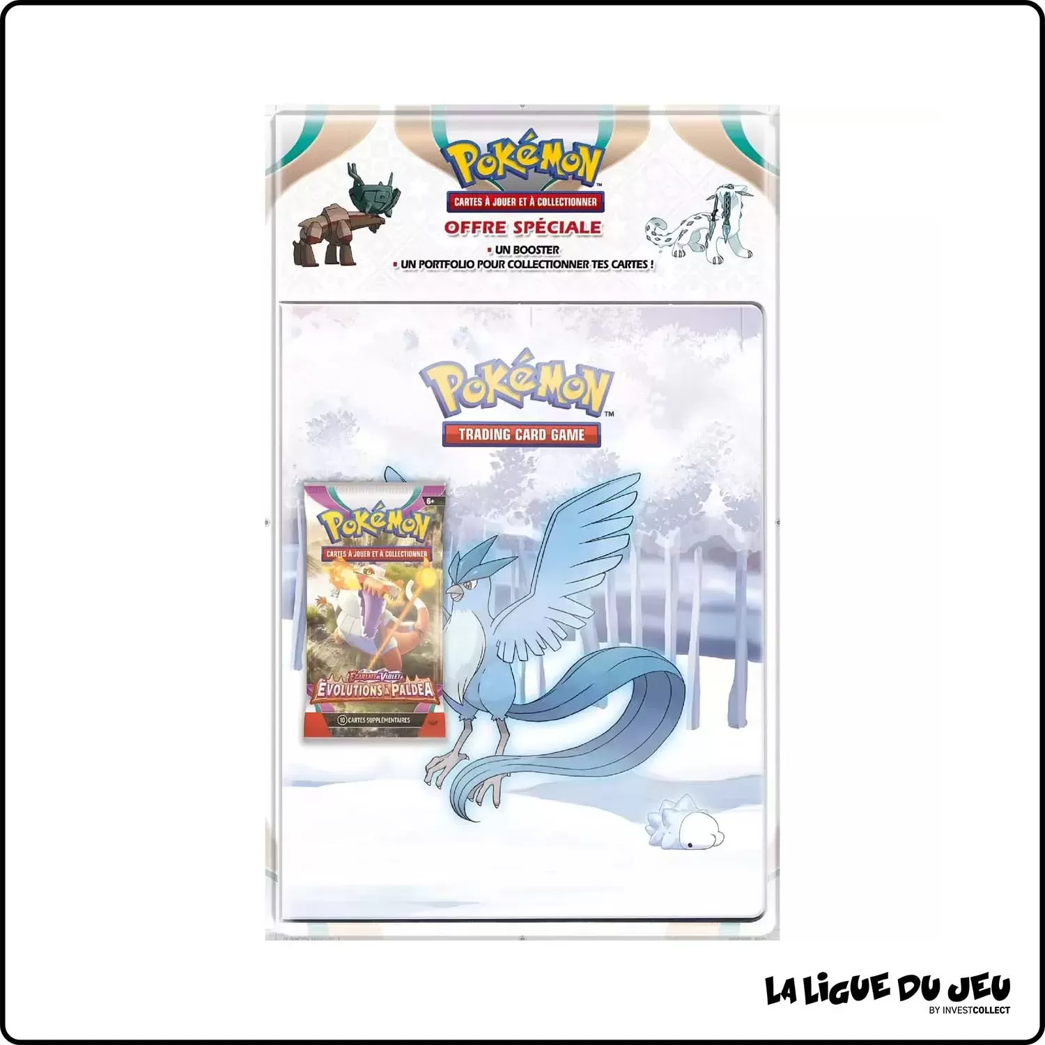 Portfolio - Pokemon - Album de rangement - Forêt Enneigée + 1 Booster Évolutions à Paldea EV2 - 180 cases The Pokémon Company - 