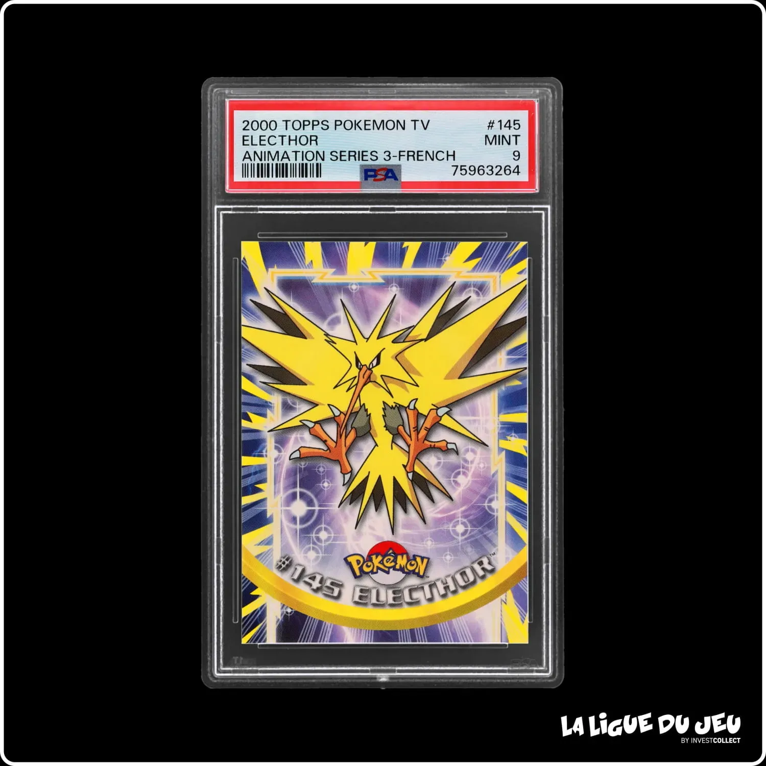 Topps - Pokemon - TV Animation - Électhor - PSA 9 - Français Topps - 2