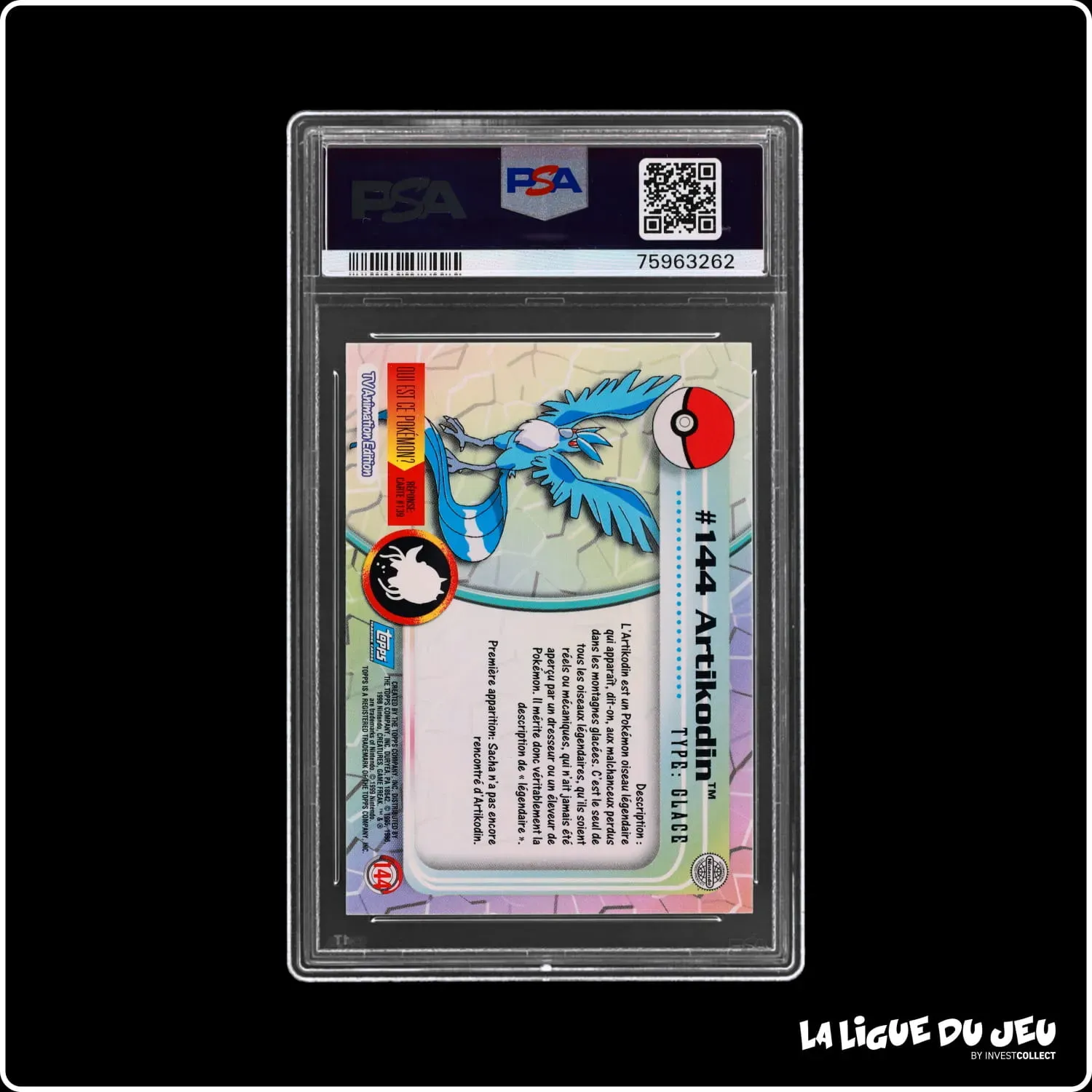 Topps - Pokemon - TV Animation - Artikodin - PSA 9 - Français Topps - 3