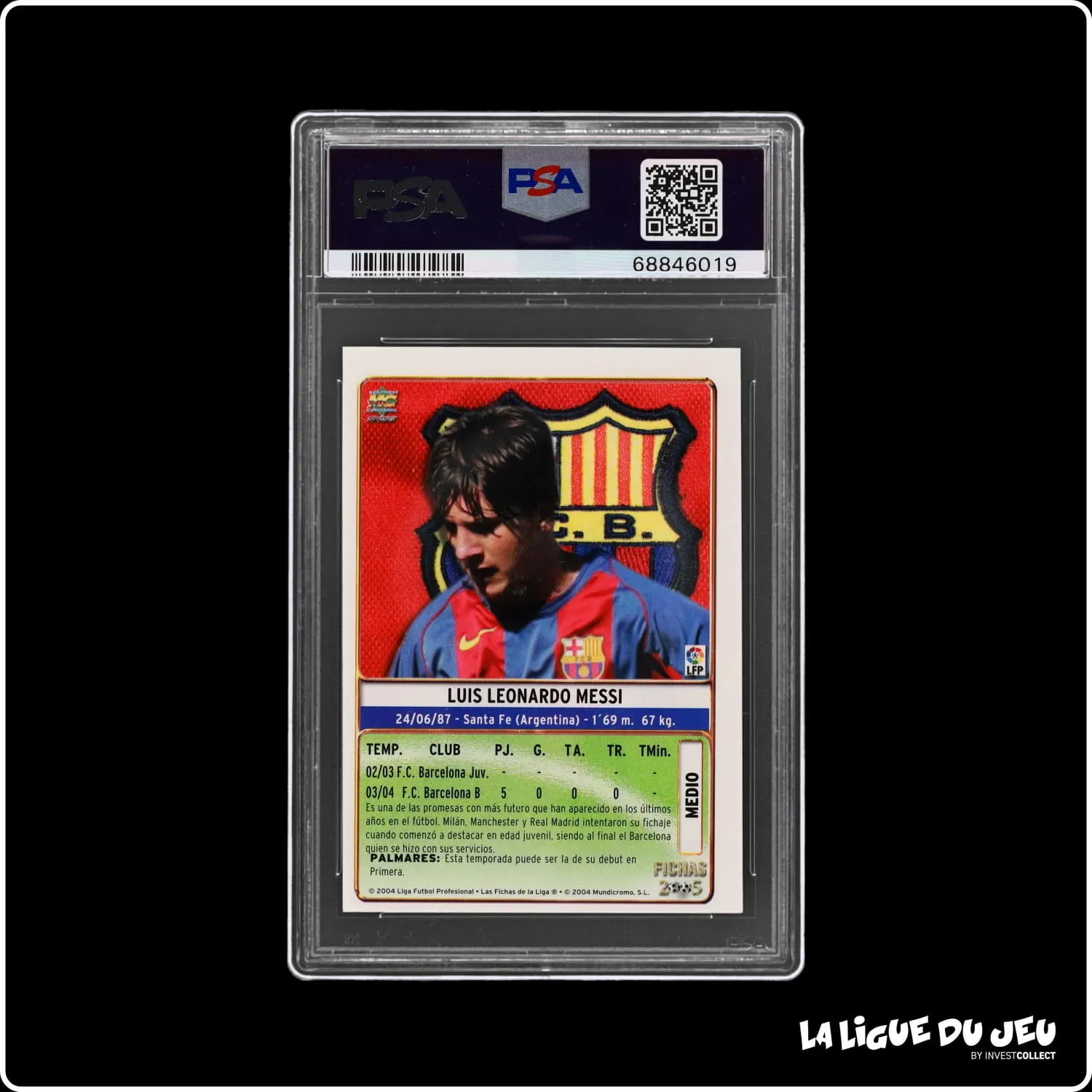 Rare - Football - Mundicromo Liga - Lionel Messi 617 Fichas 2005 - PSA 6 - Espagnol  - 3