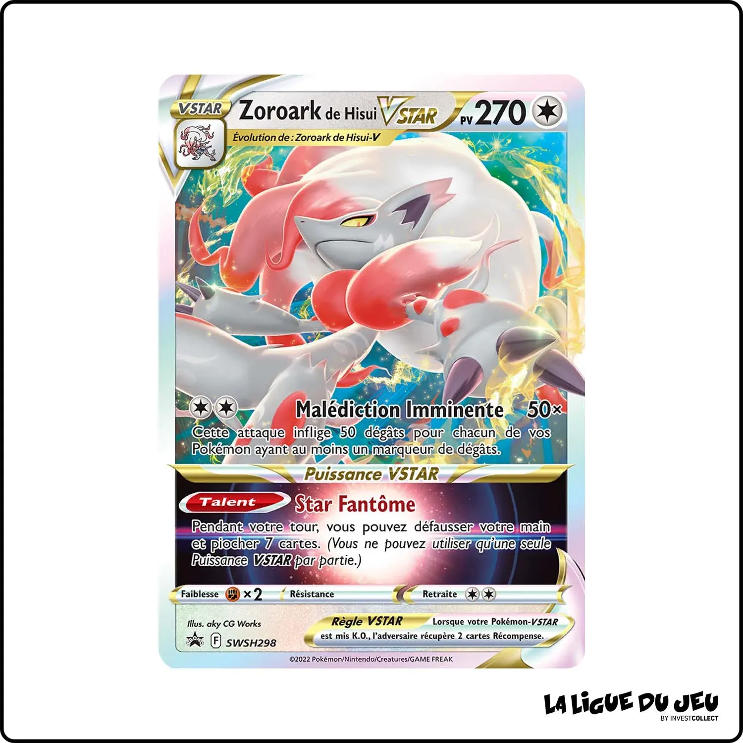 Promo - Pokemon - Épée et Bouclier Promo - Zoroark de Hisui VSTAR SWSH298 The Pokémon Company - 1