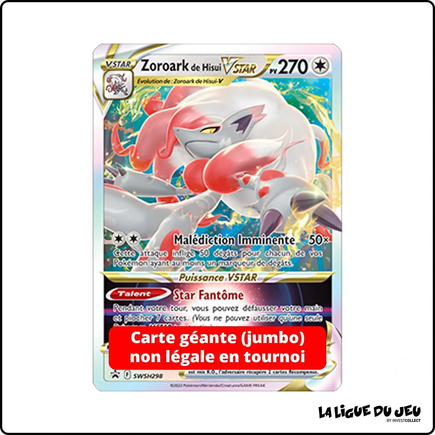 Promo Jumbo - Pokemon - Épée et Bouclier Promo - Zoroark de Hisui VSTAR SWSH298 The Pokémon Company - 1