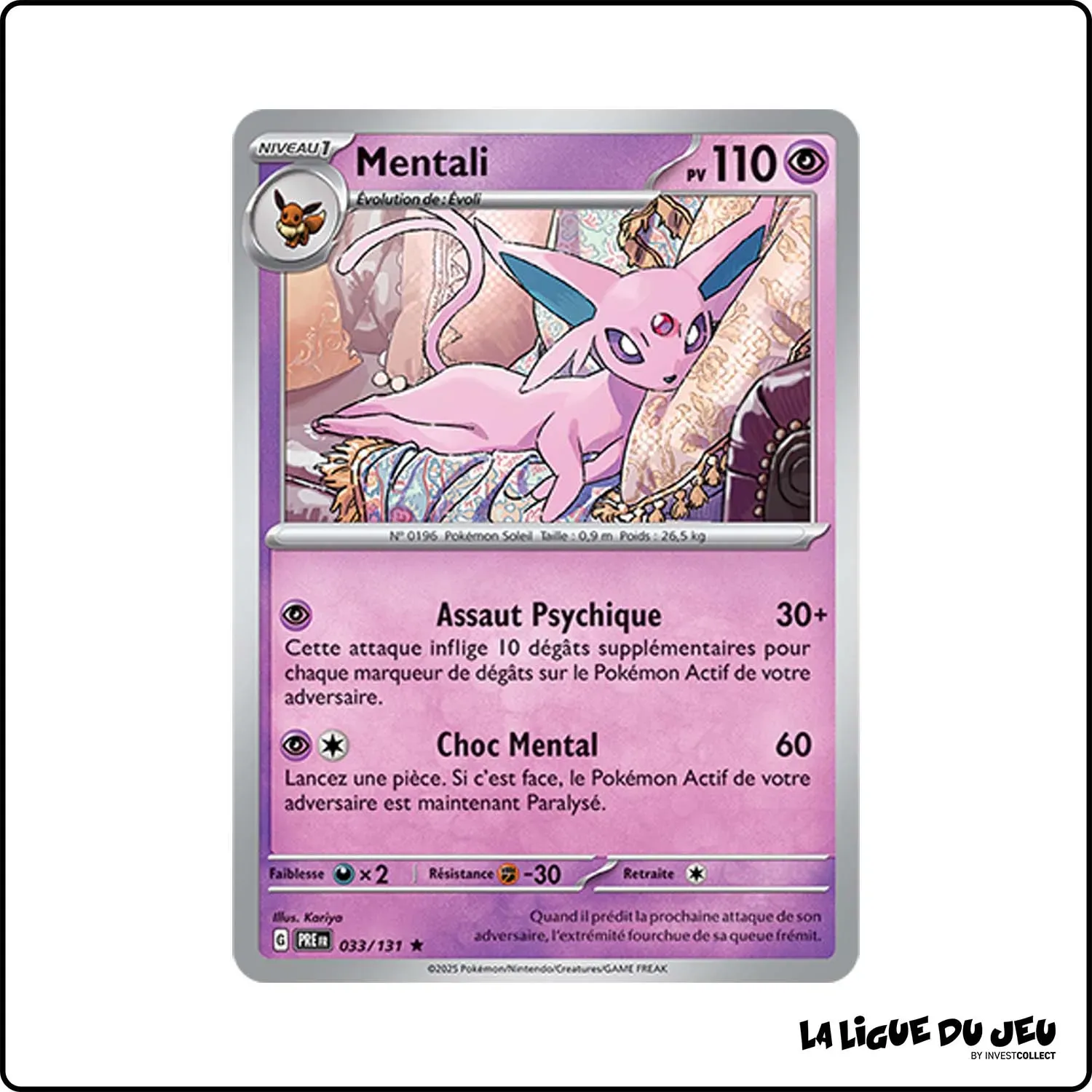 Holo - Pokemon - Évolutions Prismatiques - Mentali 33/131 Pokemon Company - 1