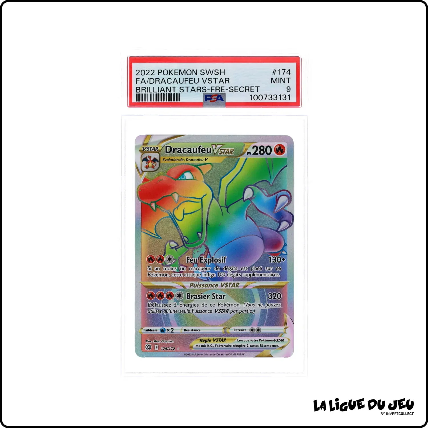 Secrete - Pokemon - Stars Étincelantes - Dracaufeu VSTAR 174/172 - PSA 9 - Français The Pokémon Company - 1