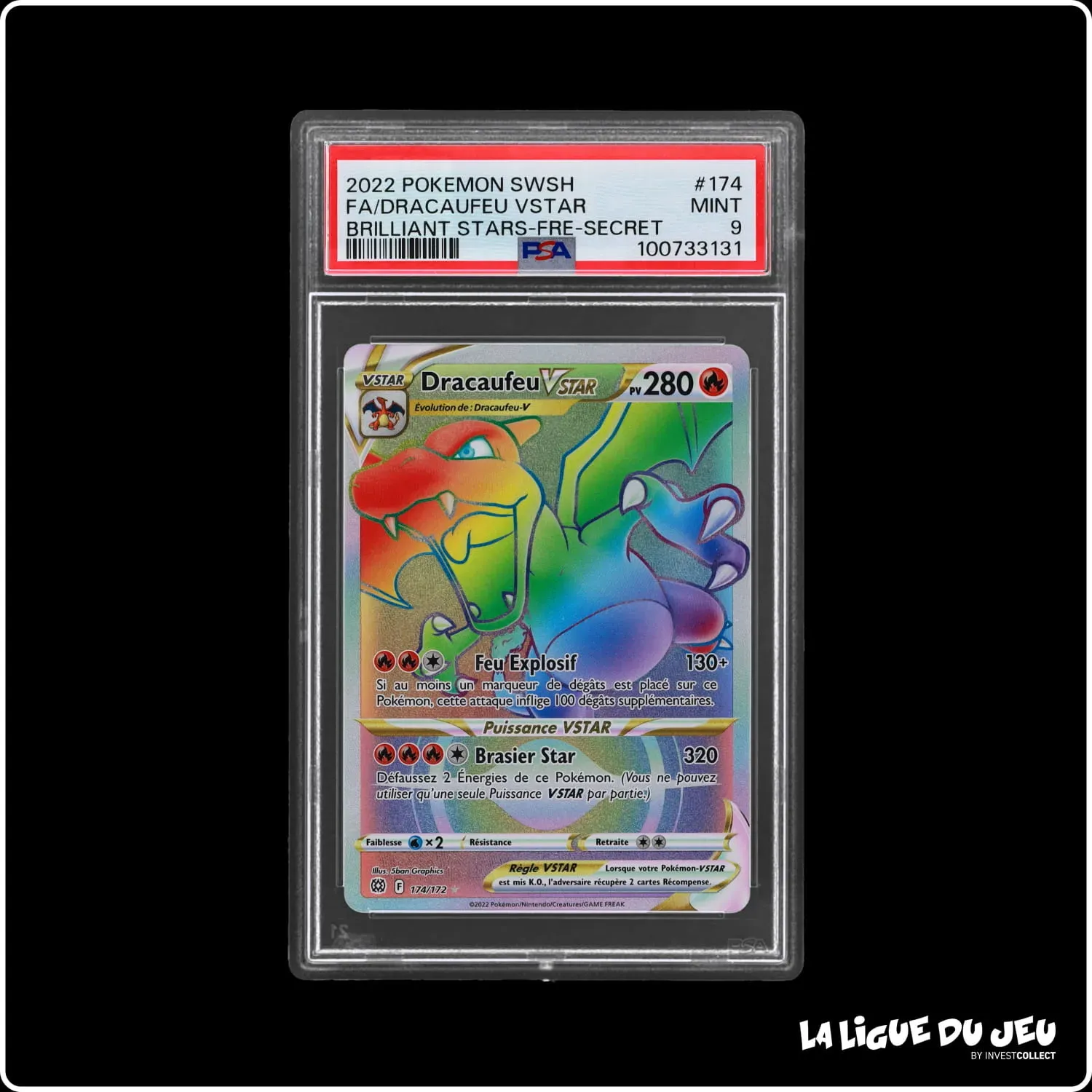 Secrete - Pokemon - Stars Étincelantes - Dracaufeu VSTAR 174/172 - PSA 9 - Français The Pokémon Company - 2