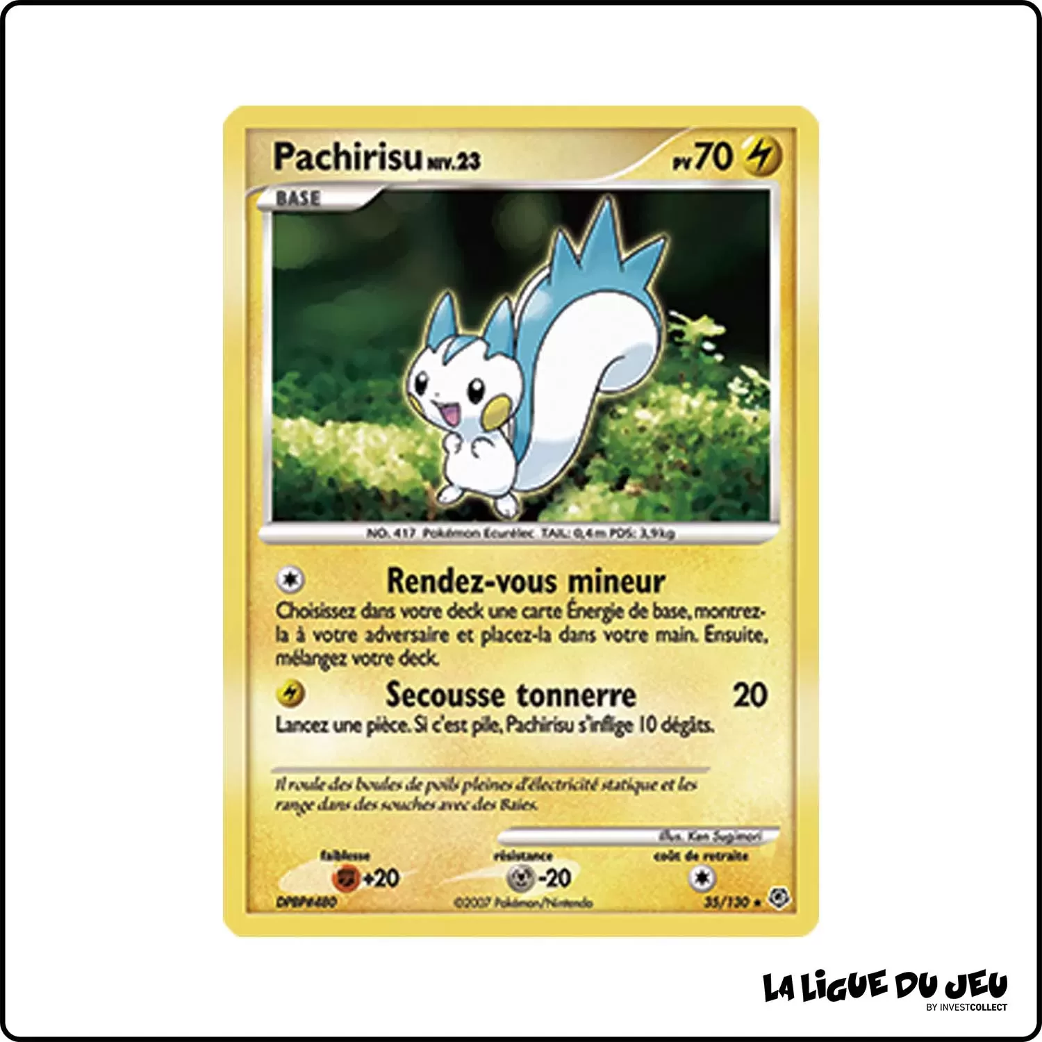 Rare - Pokemon - Diamant & Perle de Base - Pachirisu 35/130 Pokemon Company - 1