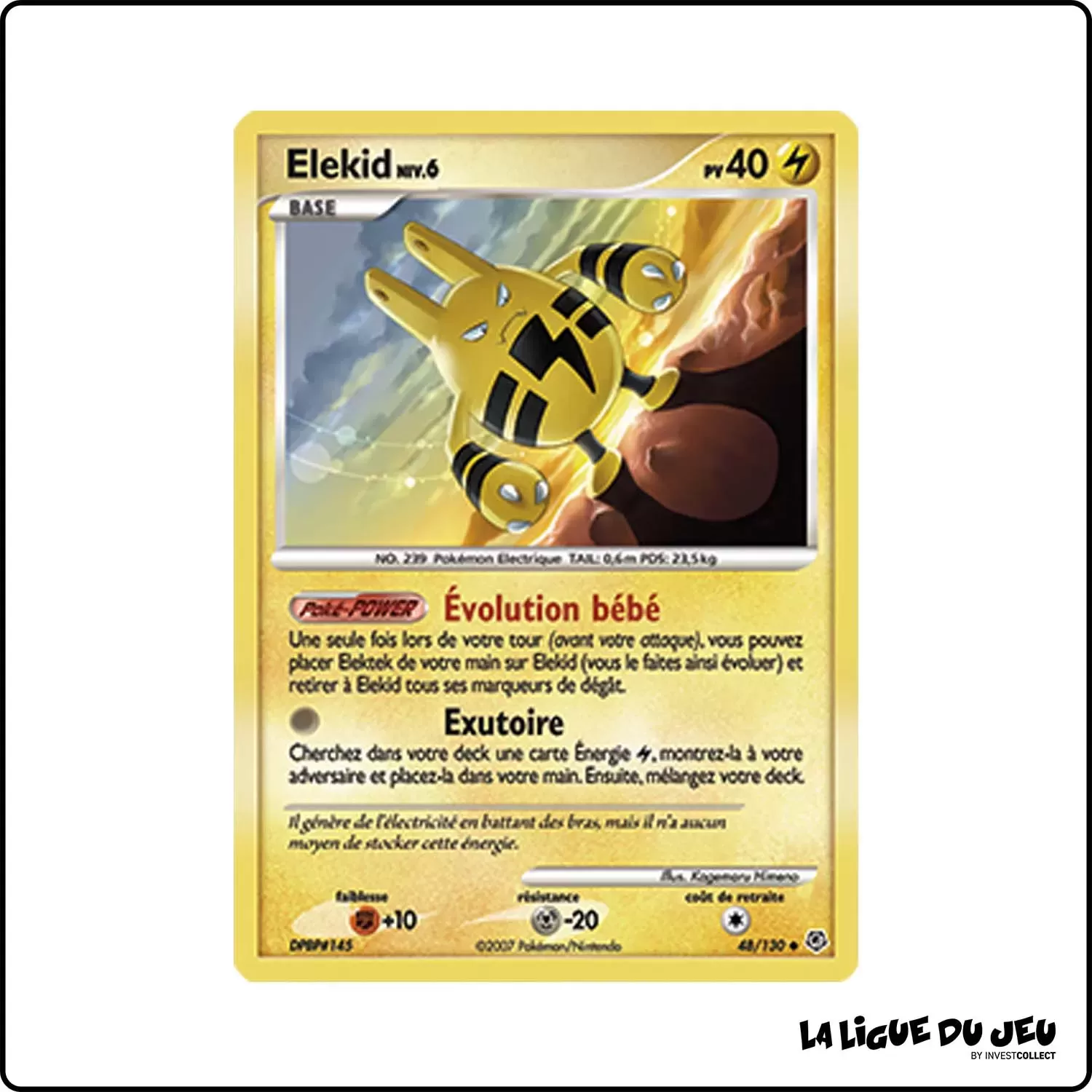 Peu commune - Pokemon - Diamant & Perle de Base - Élekid 48/130 Pokemon Company - 1