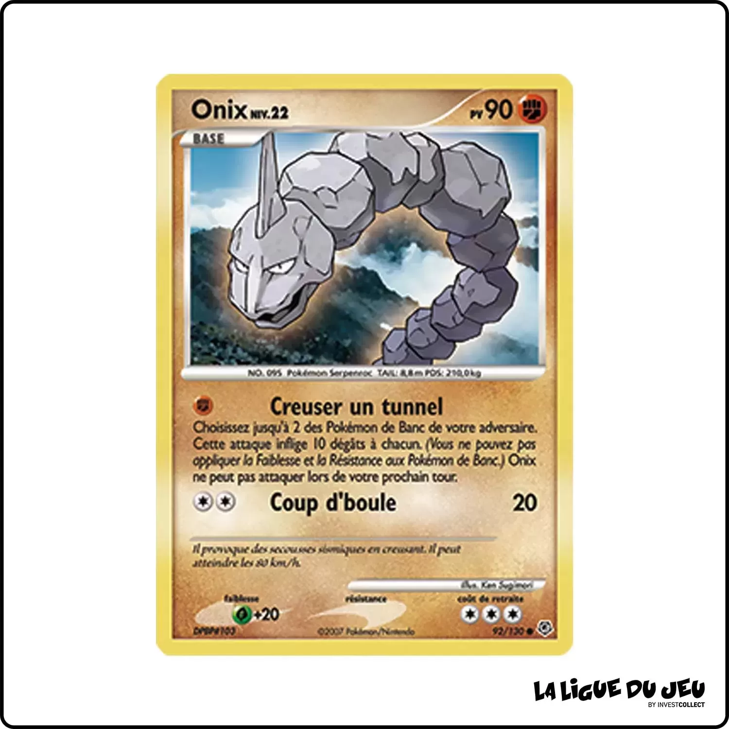 Commune - Pokemon - Diamant & Perle de Base - Onix 92/130 Pokemon Company - 1