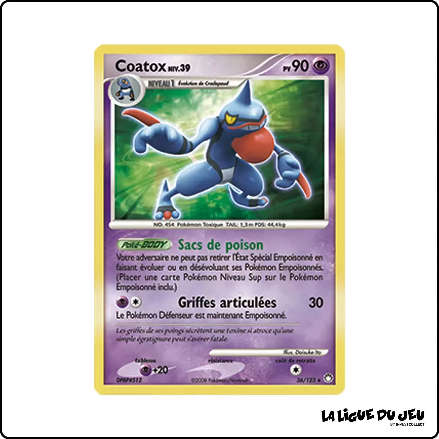 Rare - Pokemon - Trésors Mystérieux - Coatox 36/123 Pokemon Company - 1