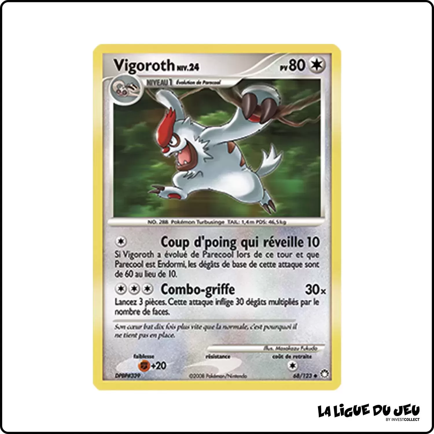 Peu commune - Pokemon - Trésors Mystérieux - Vigoroth 68/123 Pokemon Company - 1