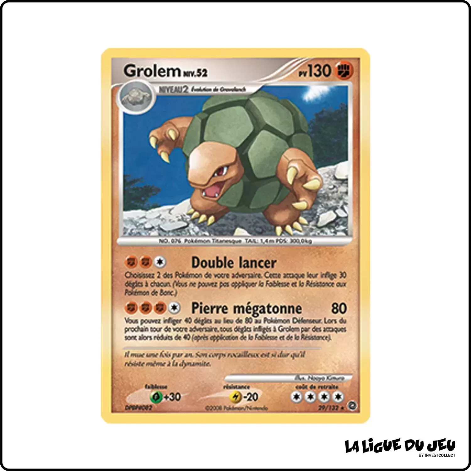 Rare - Pokemon - Merveilles Secrètes - Grolem 29/132 Pokemon Company - 1