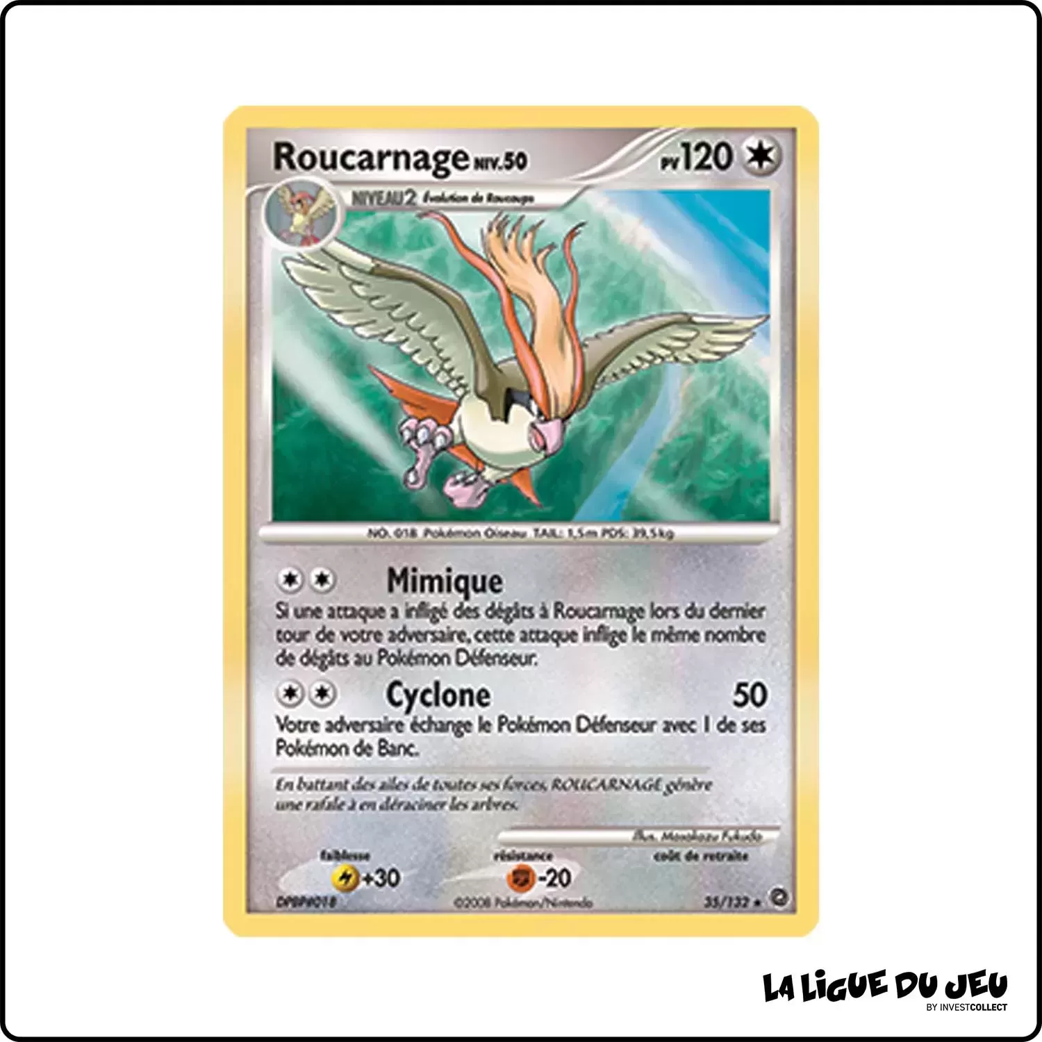 Rare - Pokemon - Merveilles Secrètes - Roucarnage 35/132 Pokemon Company - 1