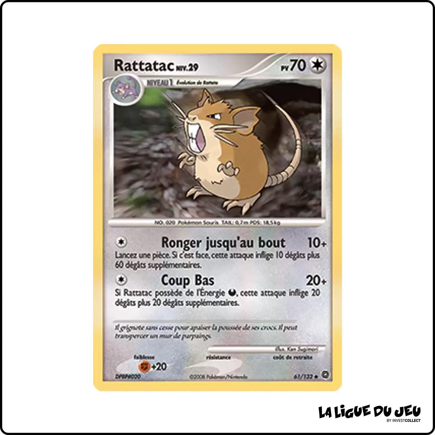 Peu commune - Pokemon - Merveilles Secrètes - Rattatac 61/132 Pokemon Company - 1