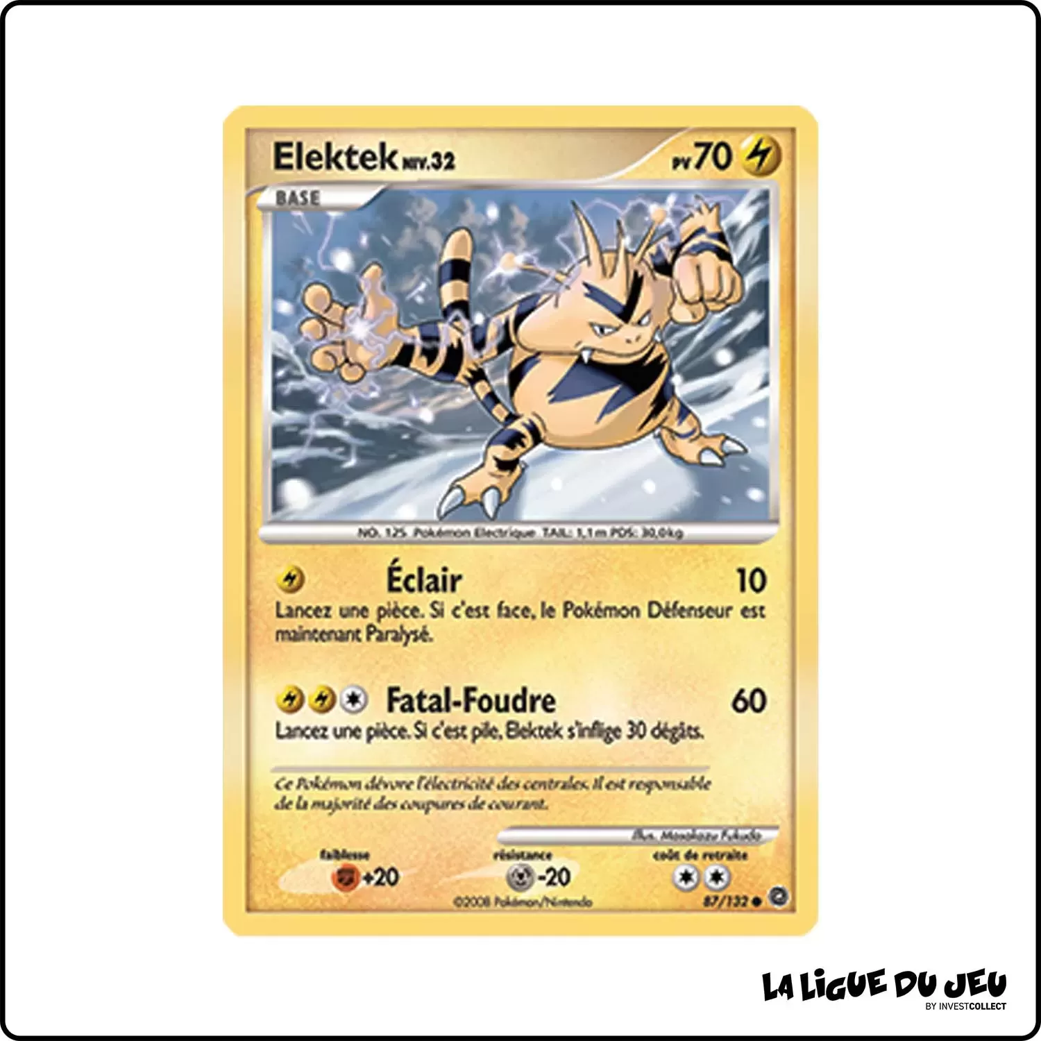 Commune - Pokemon - Merveilles Secrètes - Elektek 87/132 Pokemon Company - 1