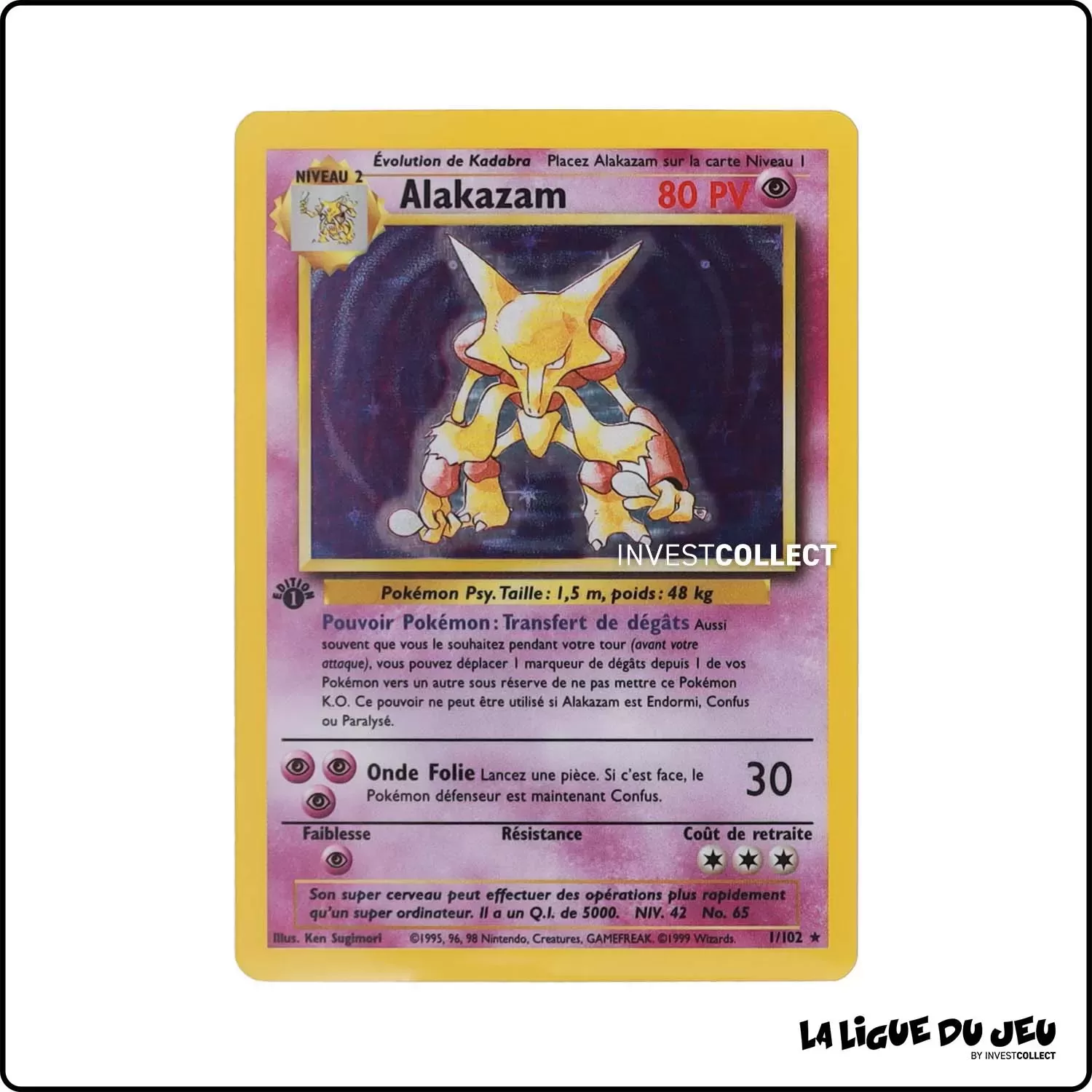 Holo - Pokemon - Set de Base - Alakazam 1/102 Wizards - 1