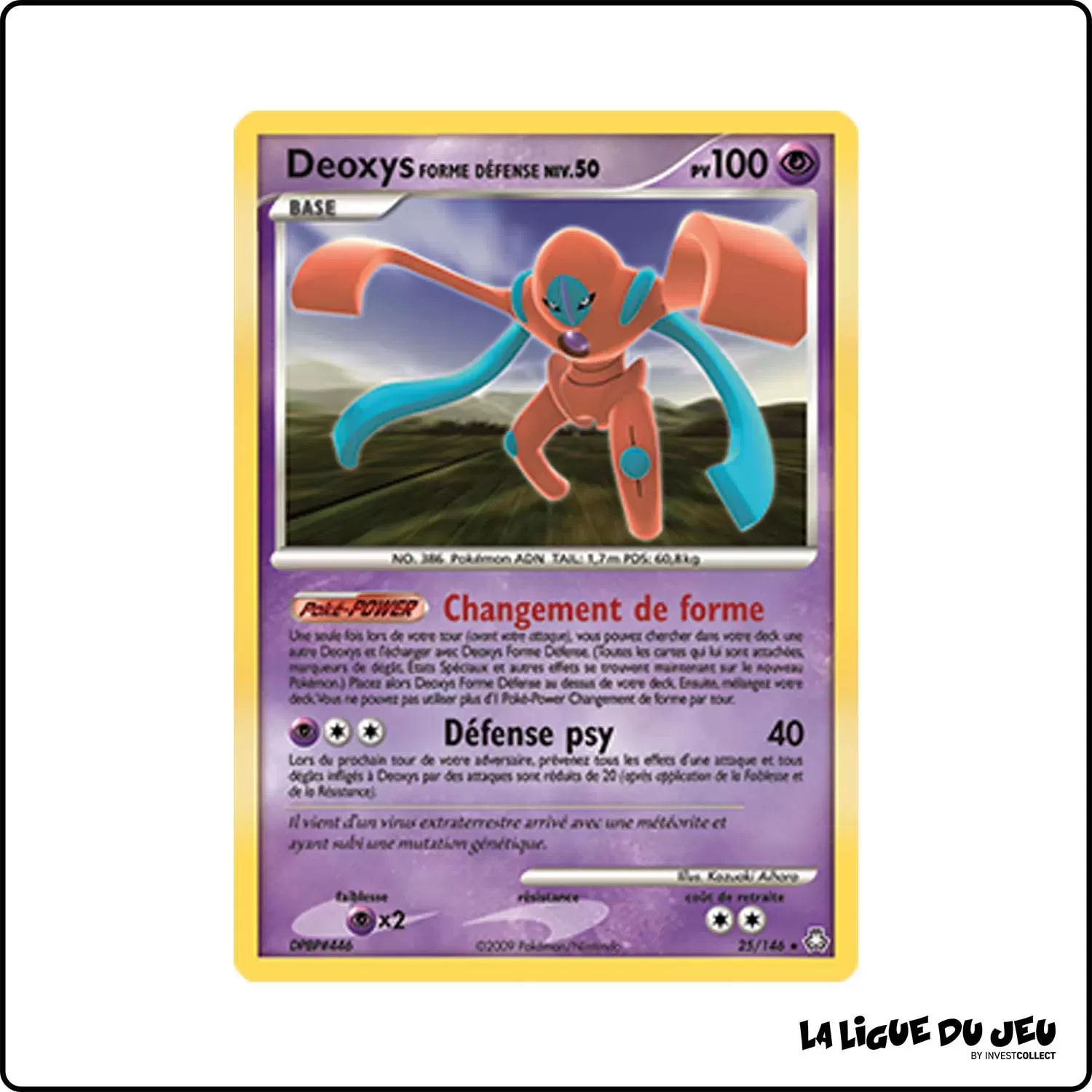 Rare - Pokemon - Éveil des Légendes - Deoxys Forme Défense 25/146 Pokemon Company - 1