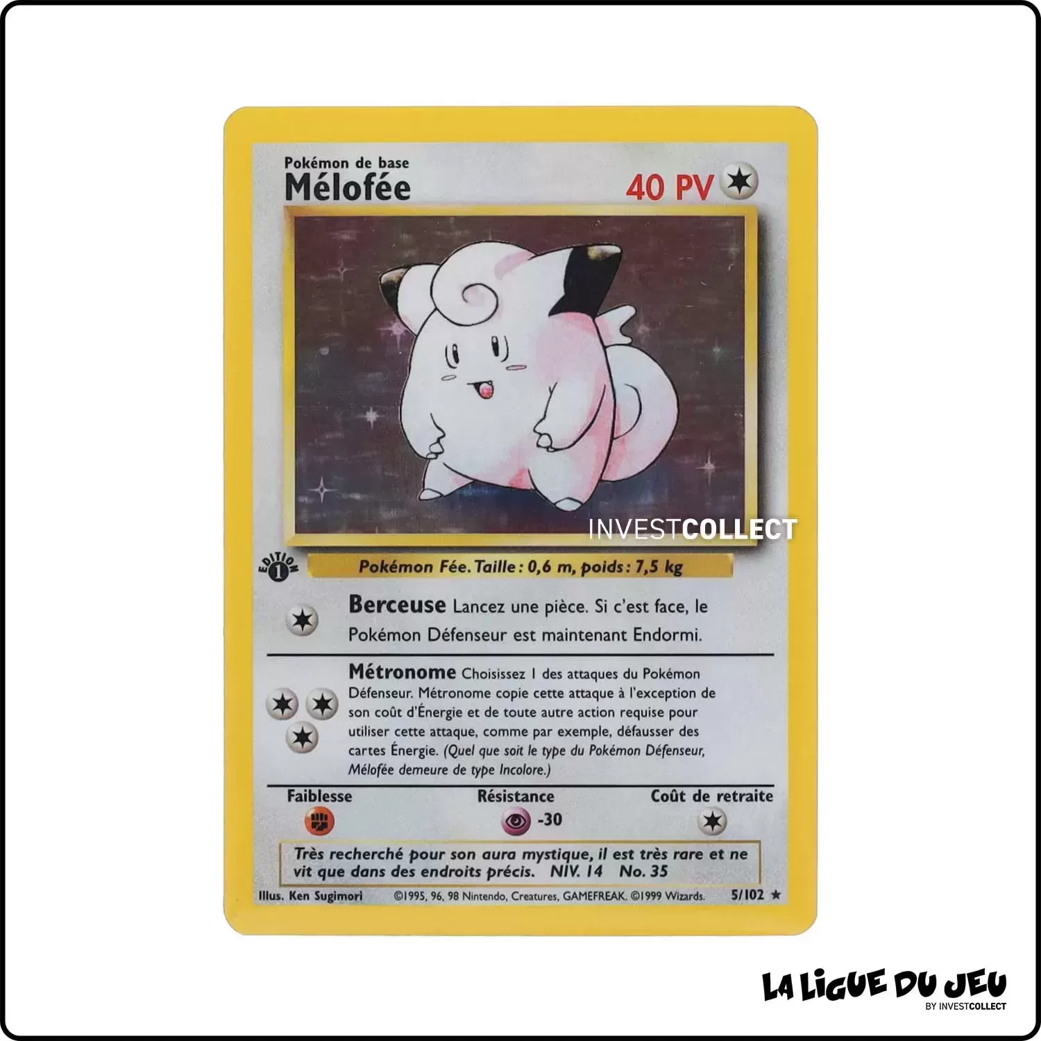 Holo - Pokemon - Set de Base - Mélofée 5/102 Wizards - 1