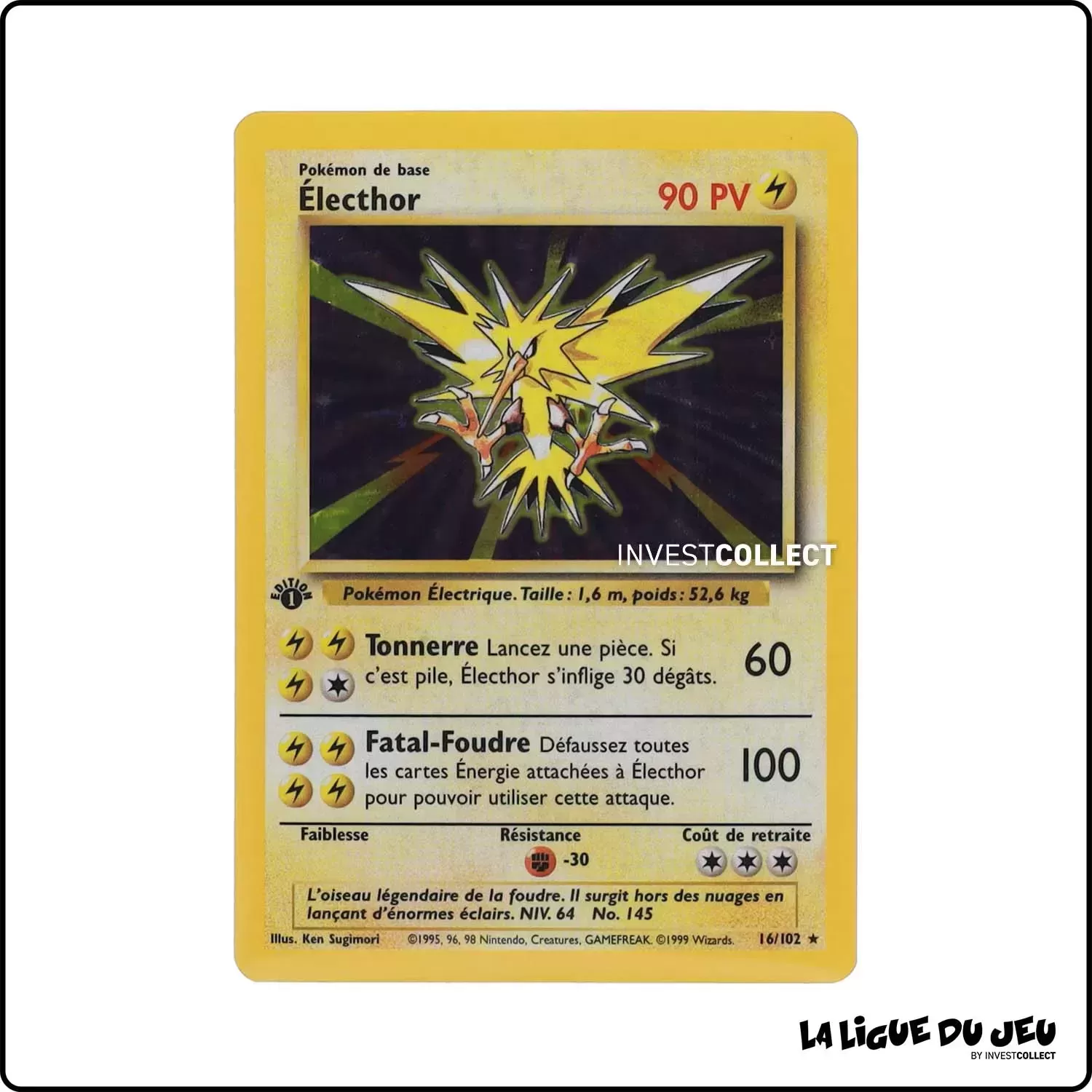 Holo - Pokemon - Set de Base - Électhor 16/102 Wizards - 1