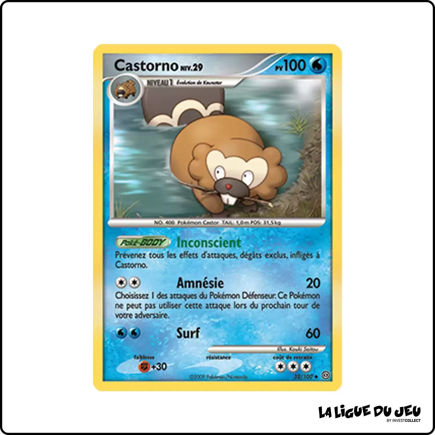 Peu commune - Pokemon - Tempête - Castorno 32/100 Pokemon Company - 1