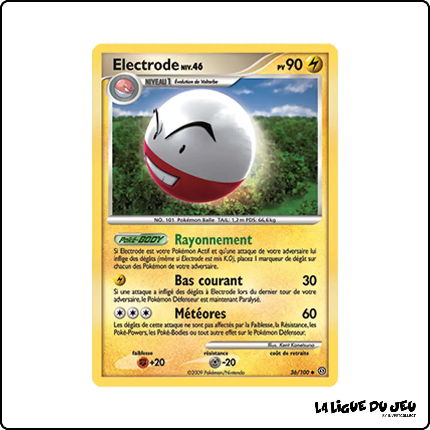 Peu commune - Pokemon - Tempête - Electrode 36/100 Pokemon Company - 1