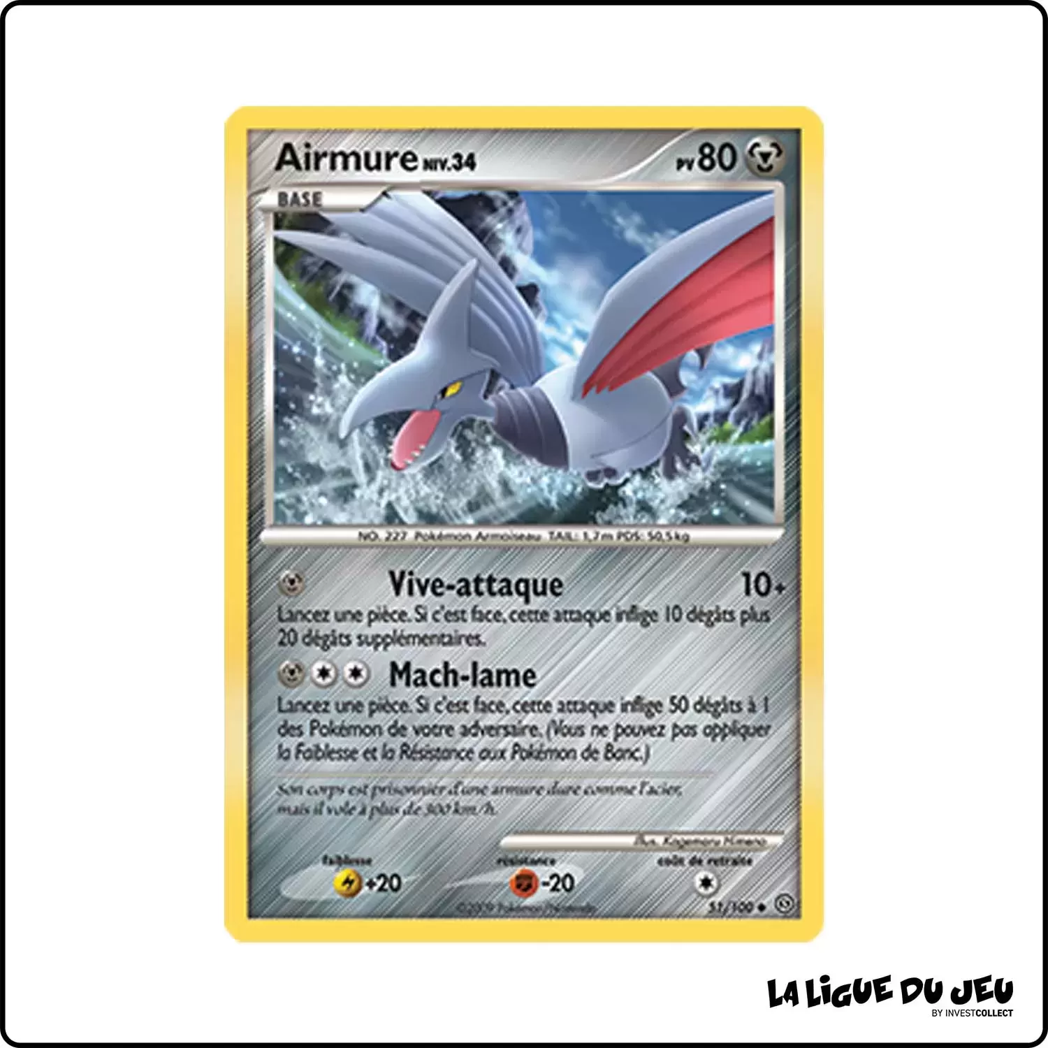 Peu commune - Pokemon - Tempête - Airmure 51/100 Pokemon Company - 1