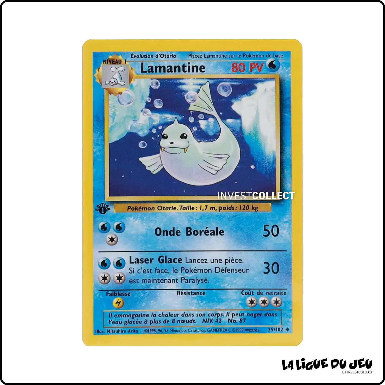 Peu Commune - Pokemon - Set de Base - Lamantine 25/102 Wizards - 1