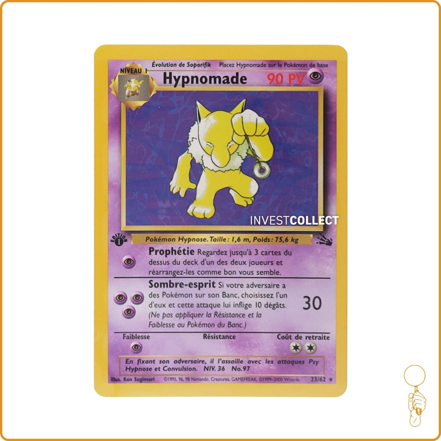 Rare - Pokemon - Fossile - Hypnomade 23/62 Wizards - 1