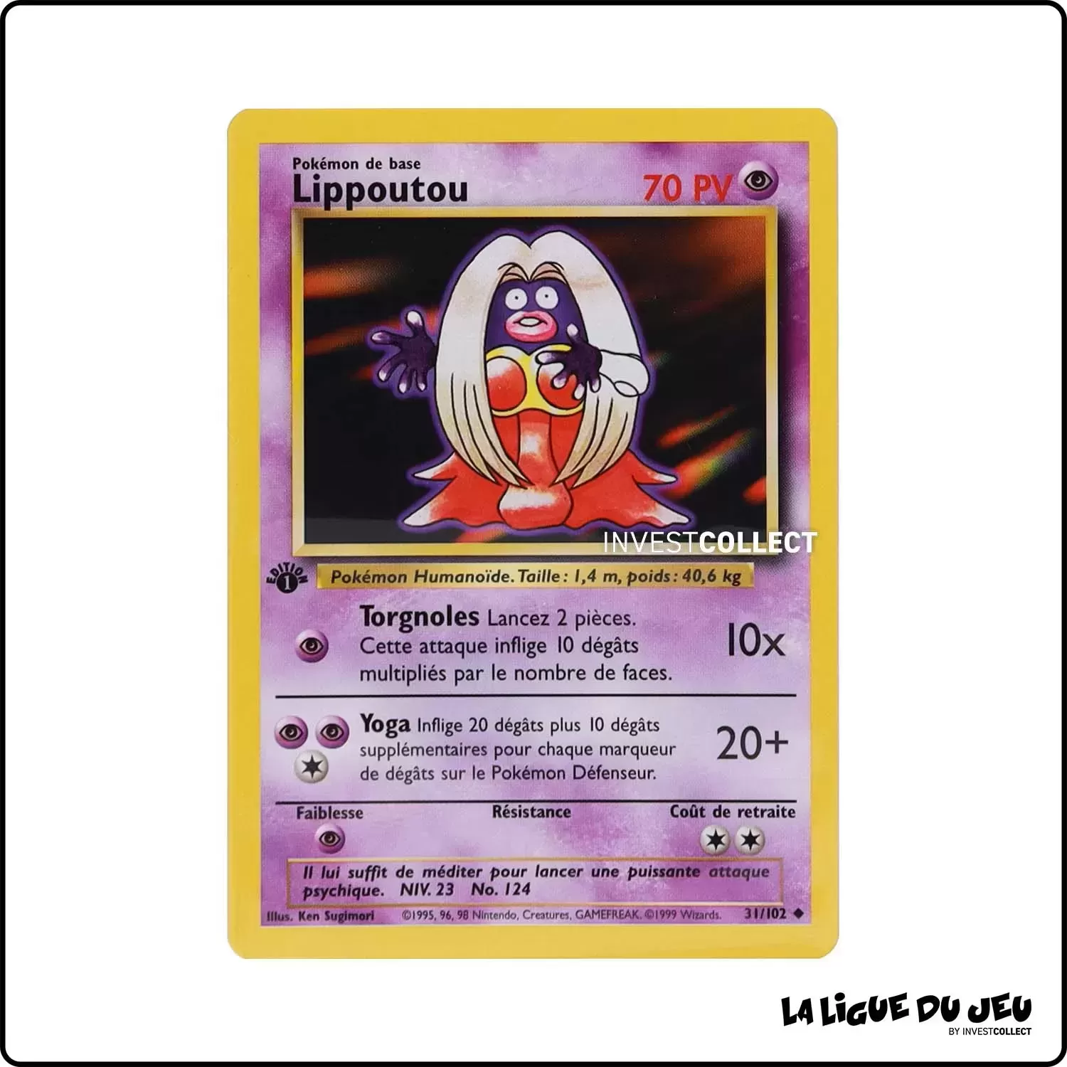 Peu Commune - Pokemon - Set de Base - Lippoutou 31/102 Wizards - 1