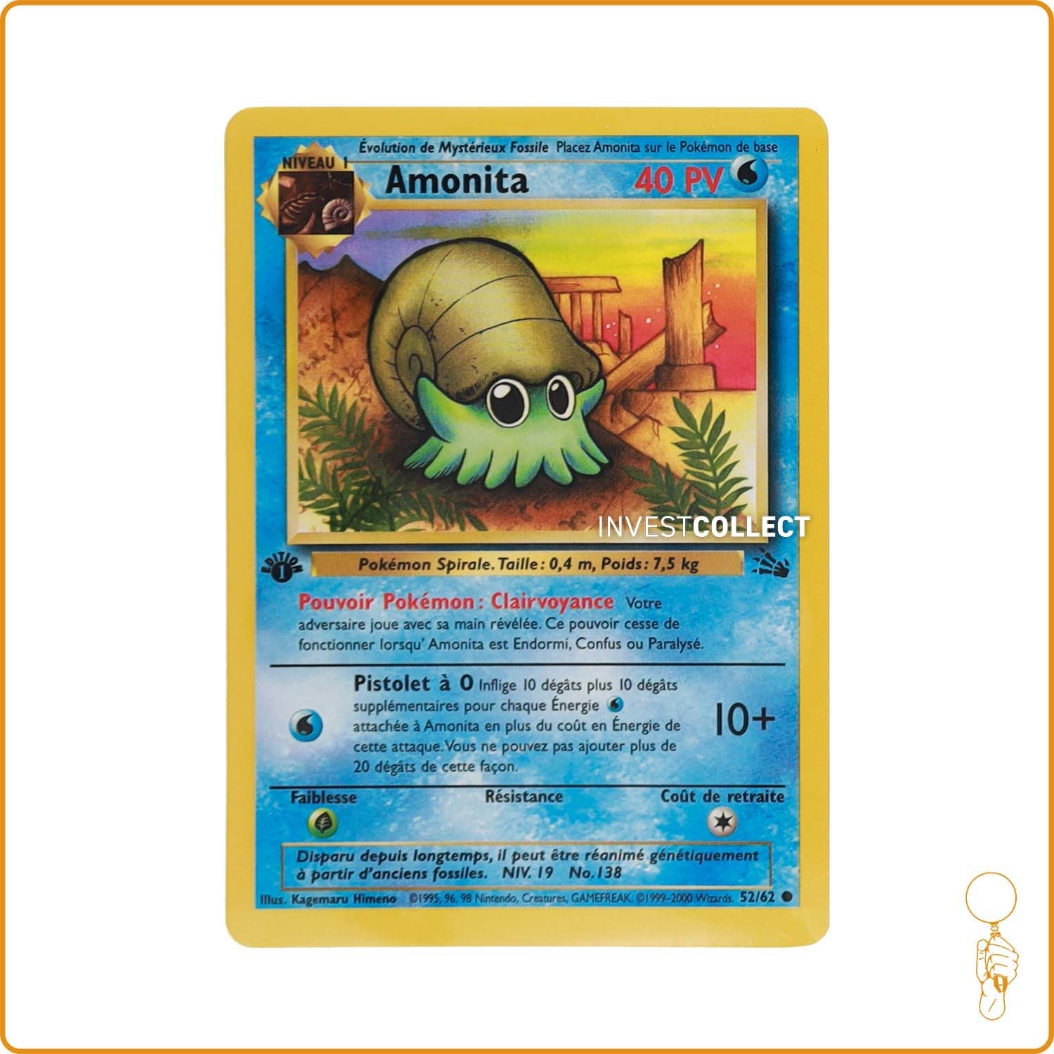 Commune - Pokemon - Fossile - Amonita 52/62 Wizards - 1