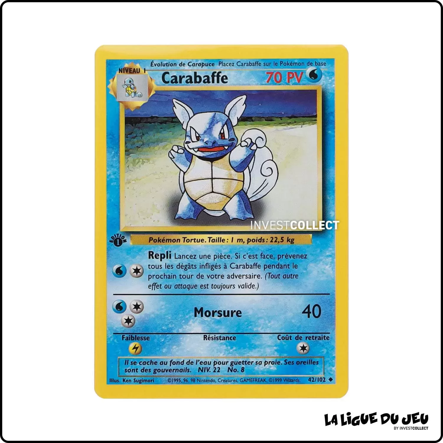 Peu Commune - Pokemon - Set de Base - Carabaffe 42/102 Wizards - 1