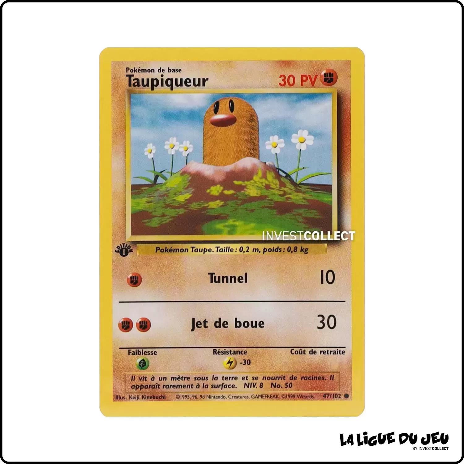 Commune - Pokemon - Set de Base - Taupiqueur 47/102 Wizards - 1