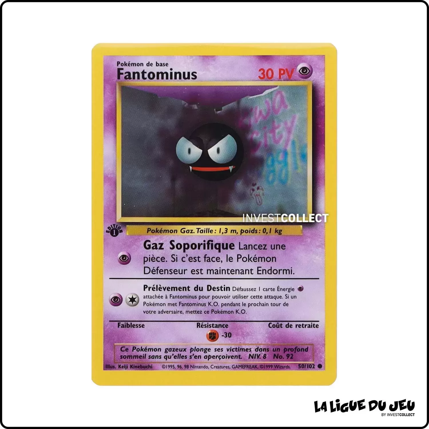 Commune - Pokemon - Set de Base - Fantominus 50/102 Wizards - 1