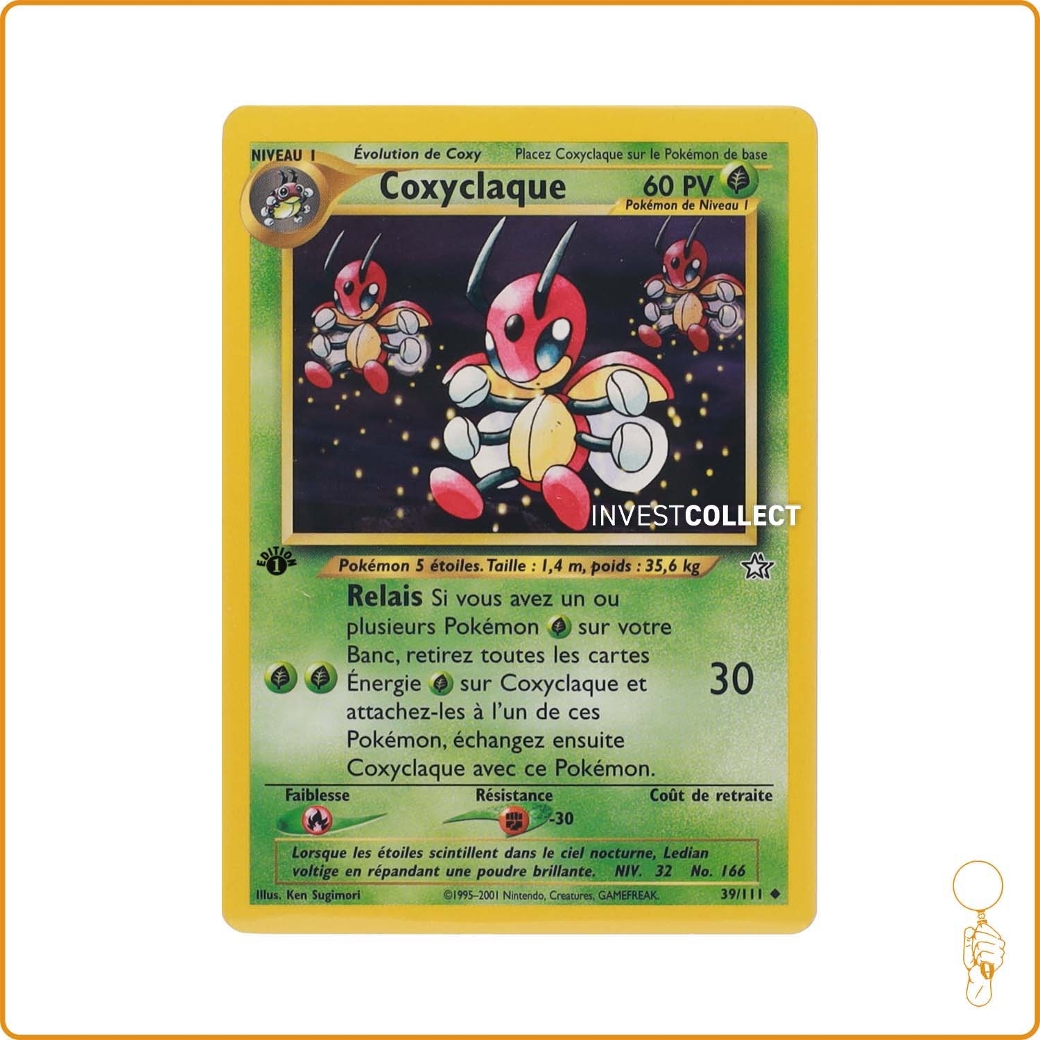 Carte Pokemon COXYCLAQUE 39/111 UNCO Néo Génésis Wizard Française NEUF EDITION 1 