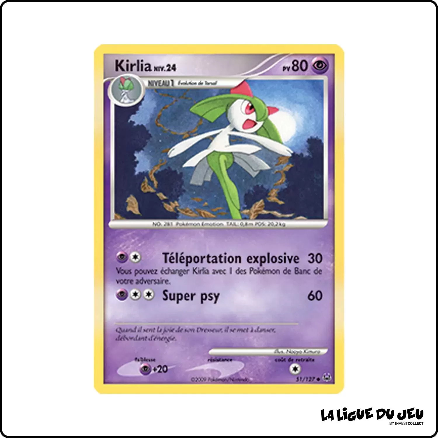 Peu commune - Pokemon - Platine de Base - Kirlia 51/127 Pokemon Company - 1