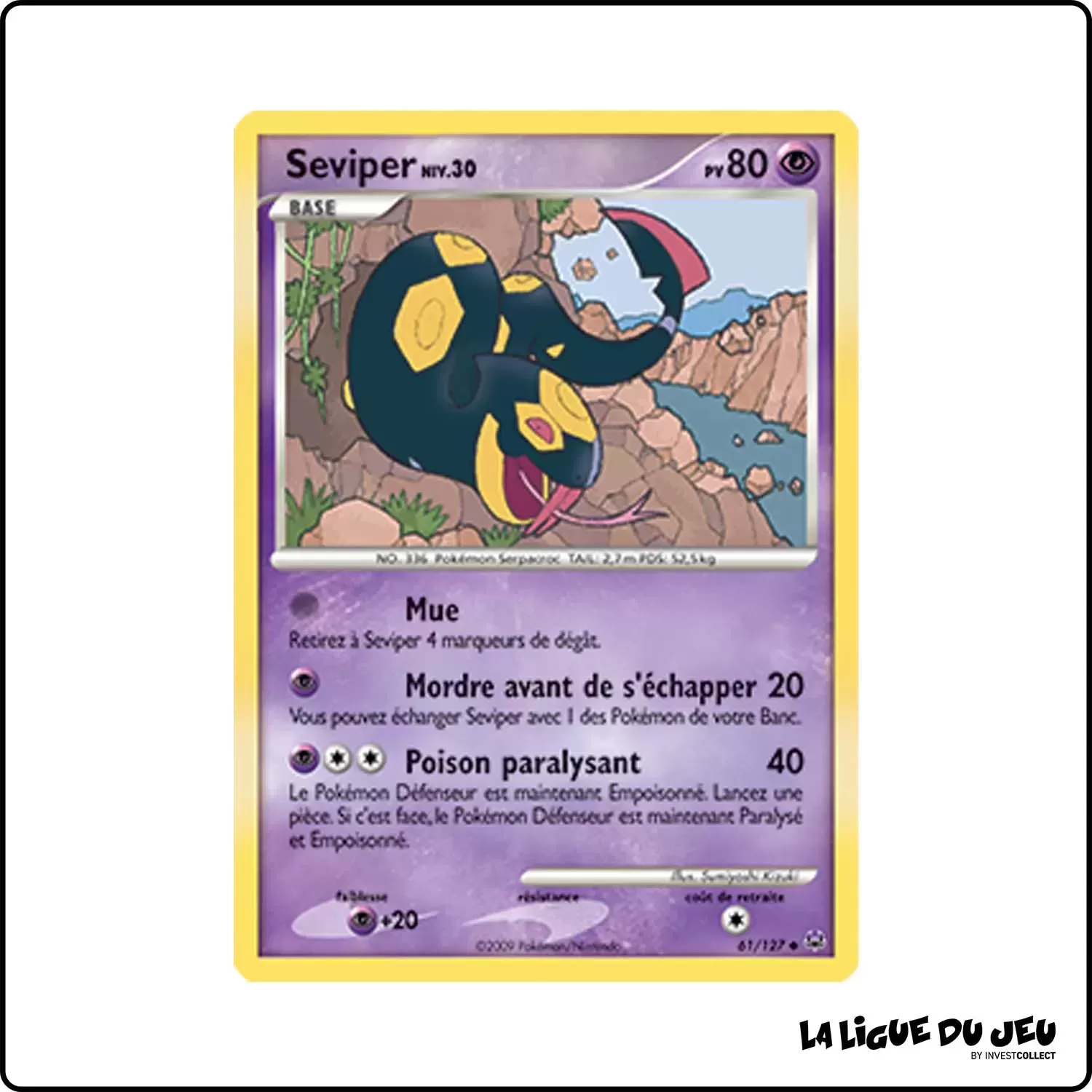 Peu commune - Pokemon - Platine de Base - Seviper 61/127 Pokemon Company - 1