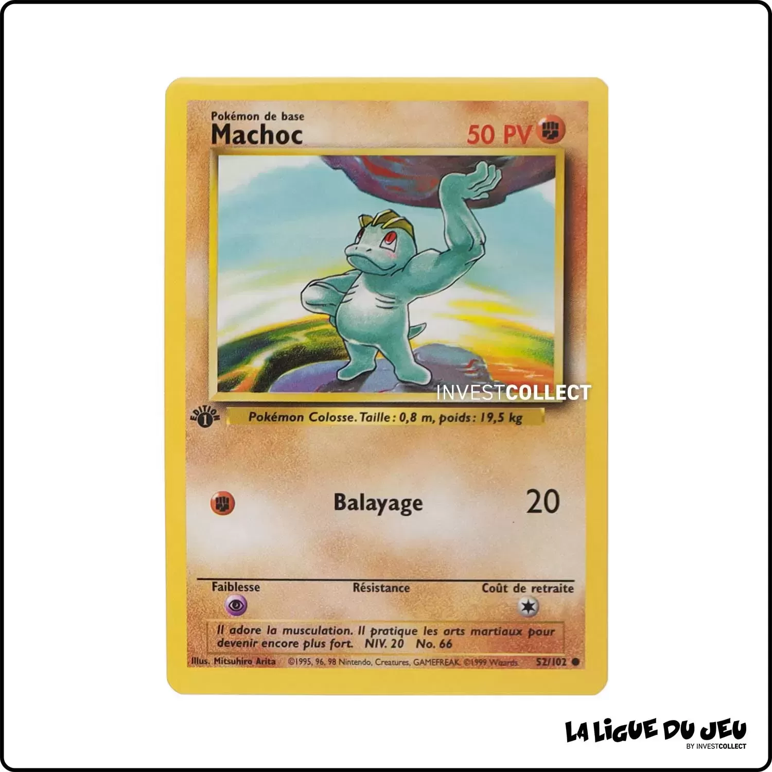 Commune - Pokemon - Set de Base - Machoc 52/102 Wizards - 1