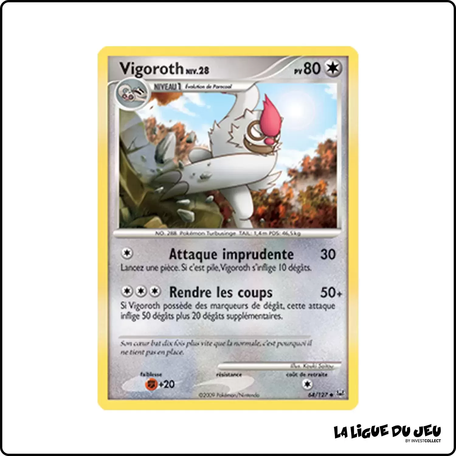 Peu commune - Pokemon - Platine de Base - Vigoroth 64/127 Pokemon Company - 1