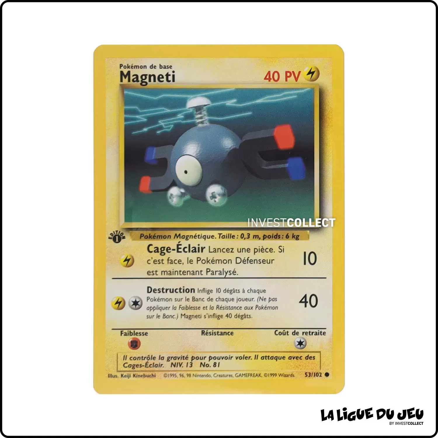 Commune - Pokemon - Set de Base - Magneti 53/102 Wizards - 1