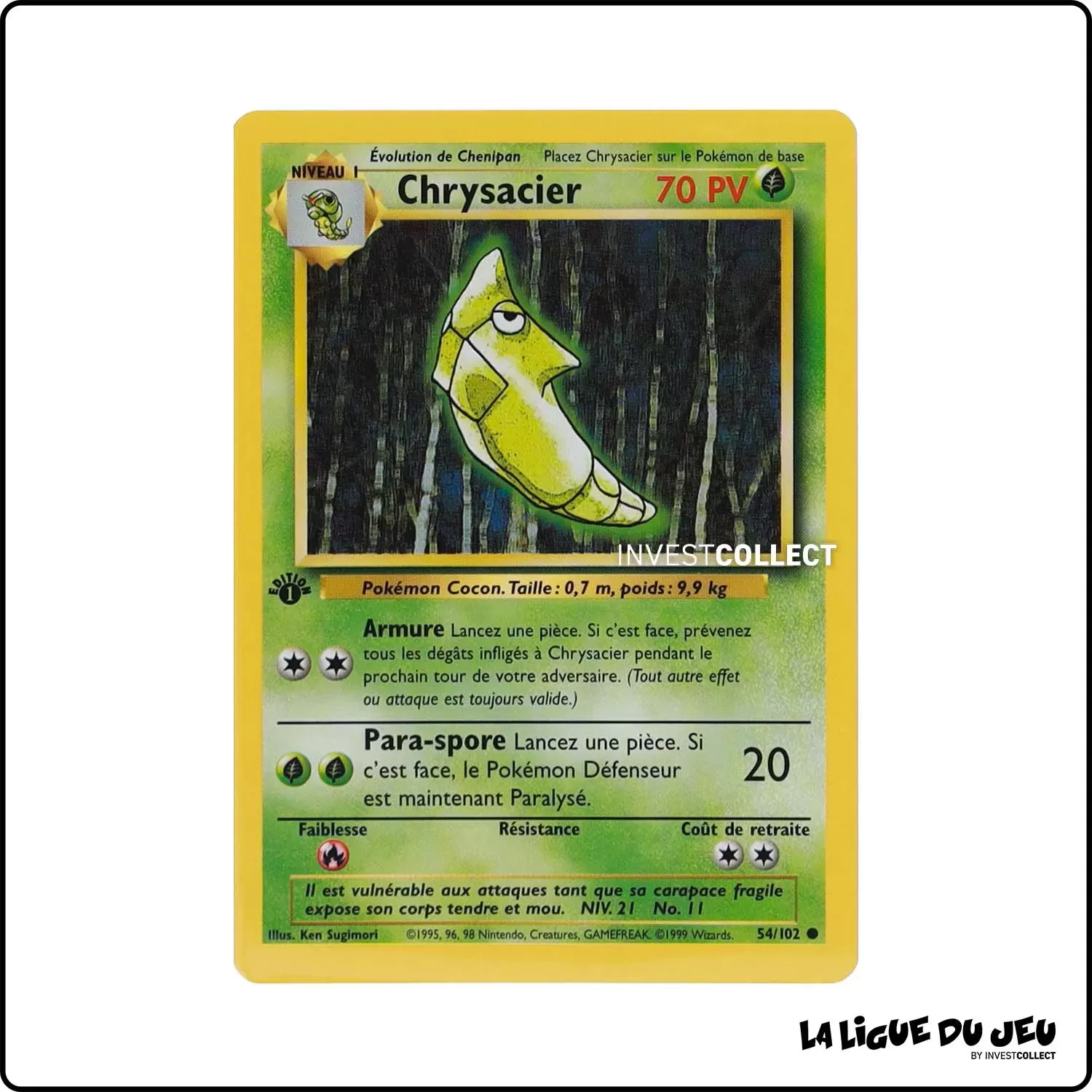 Commune - Pokemon - Set de Base - Chrysacier 54/102 Wizards - 1