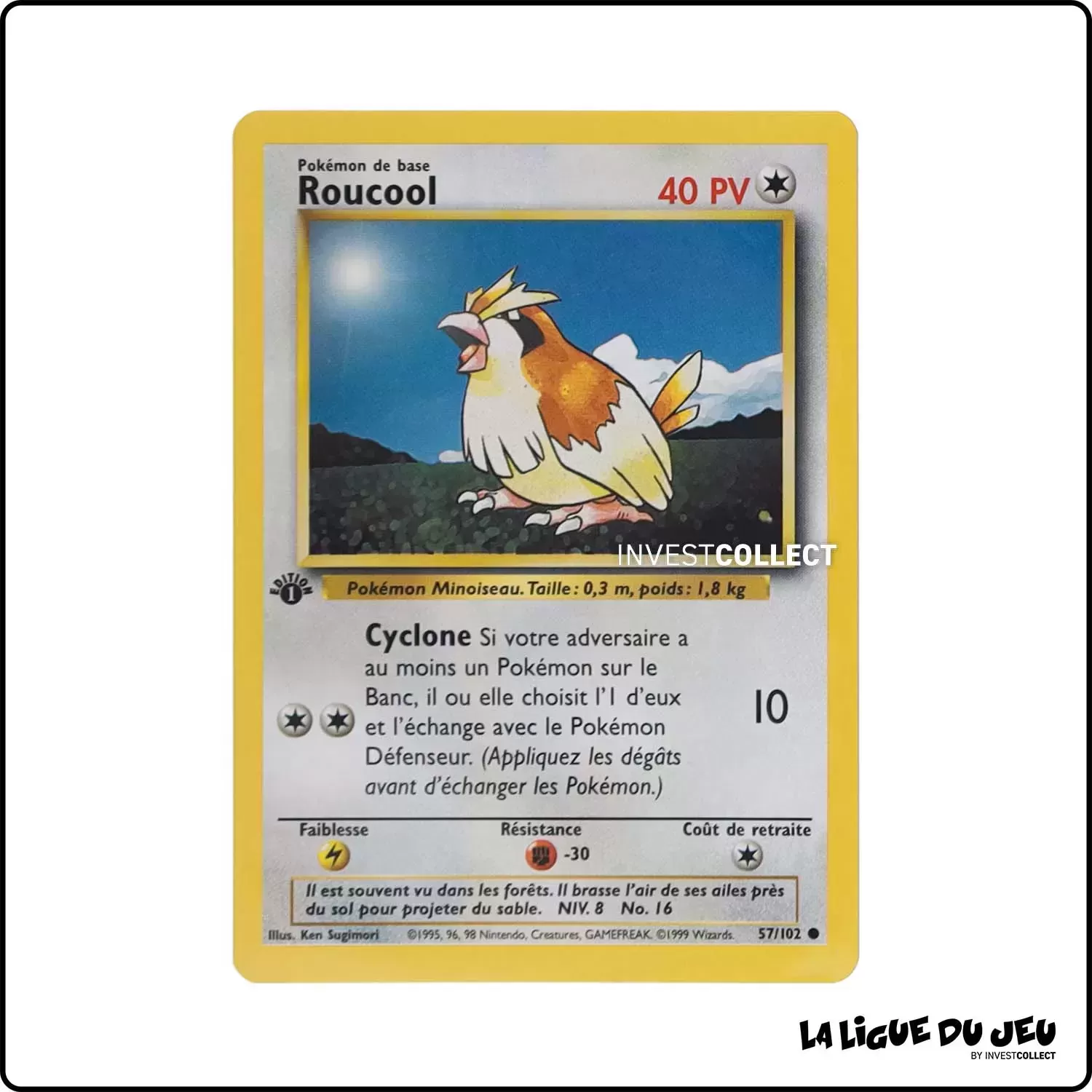 Commune - Pokemon - Set de Base - Roucool 57/102 Wizards - 1