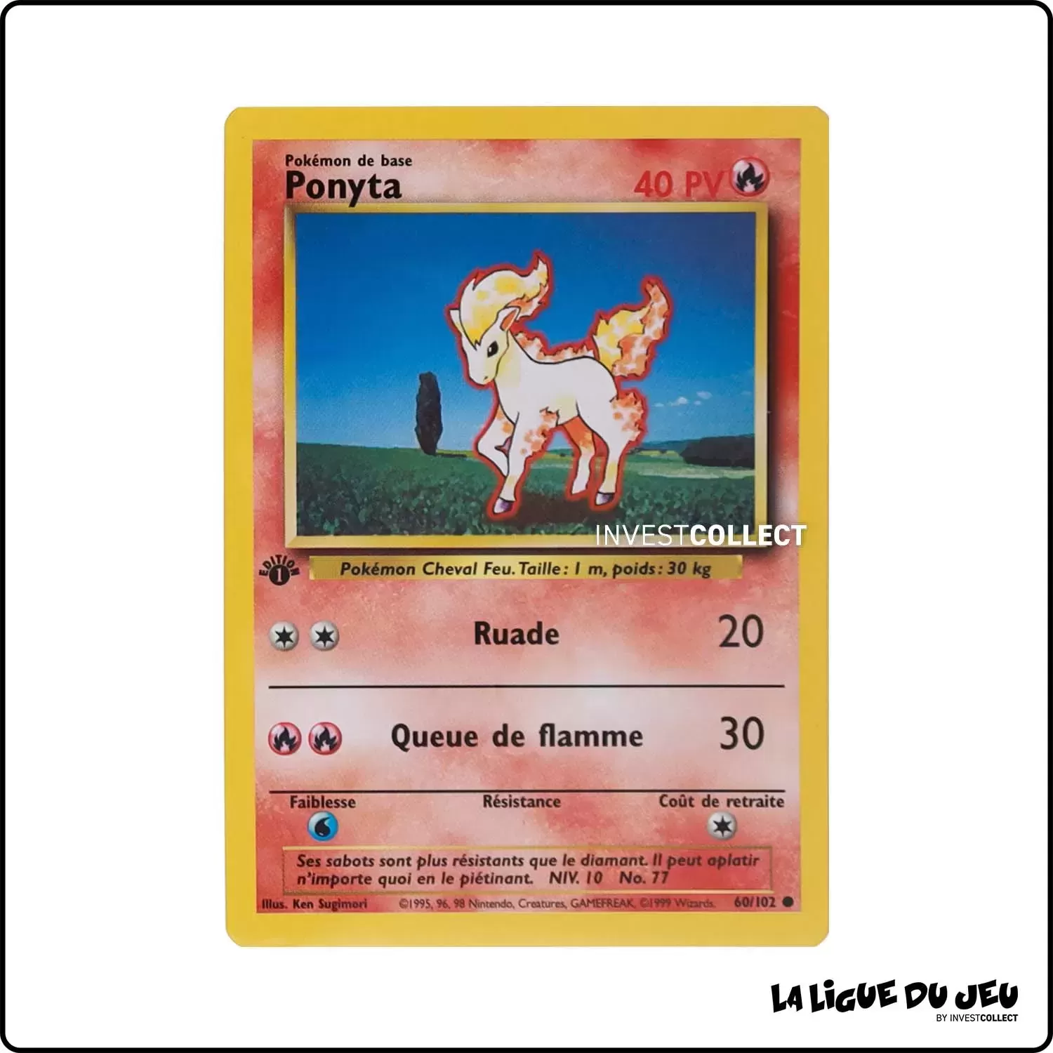 Commune - Pokemon - Set de Base - Ponyta 60/102 Wizards - 1